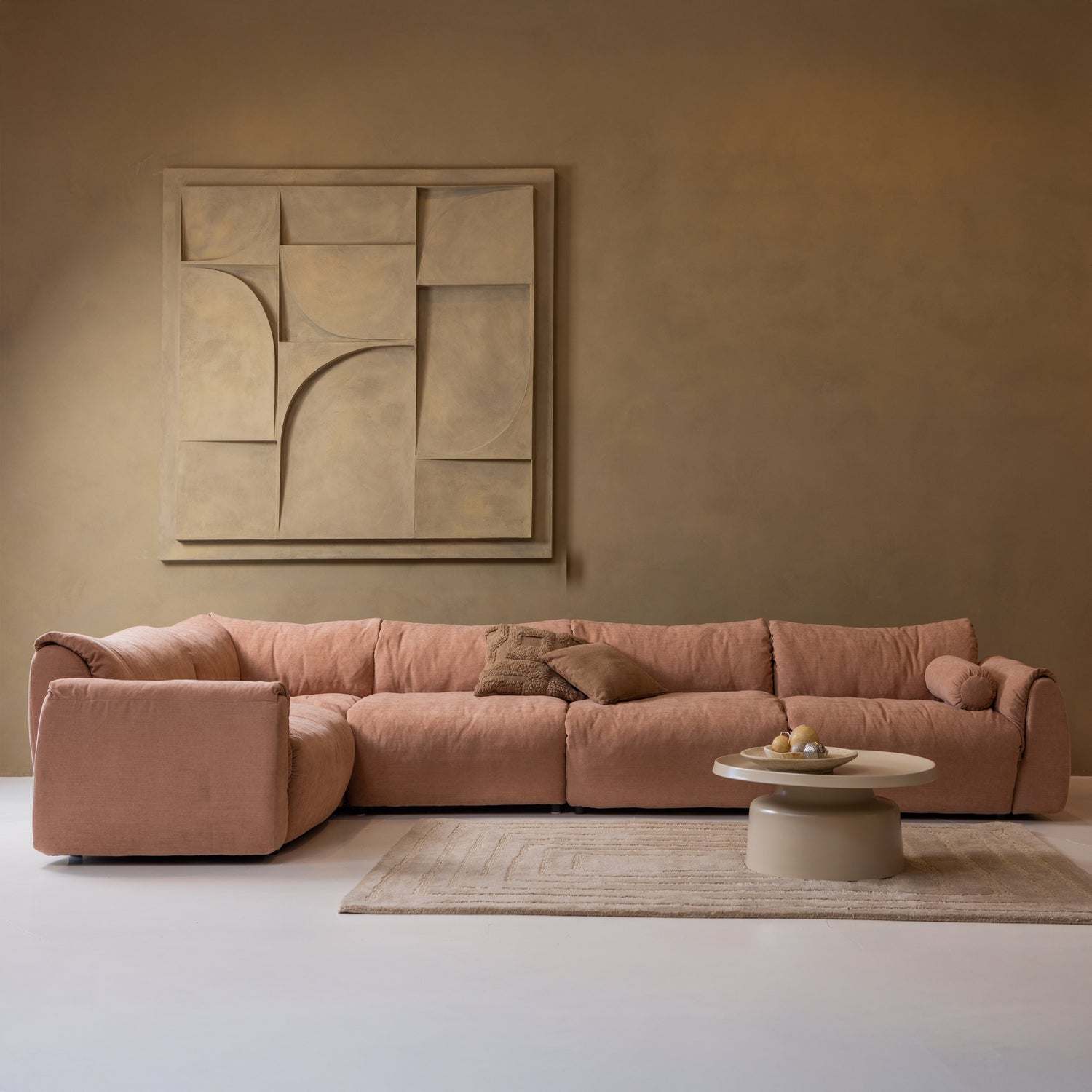 BAGGY modular sofa - pink corner element