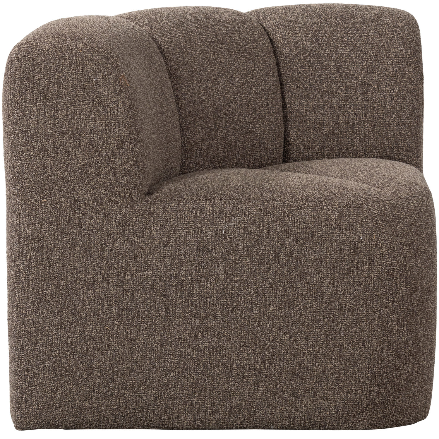 Sofa modułowa MOJO BENCH - element narożny brązowy melanż boucle do salonu – Woood