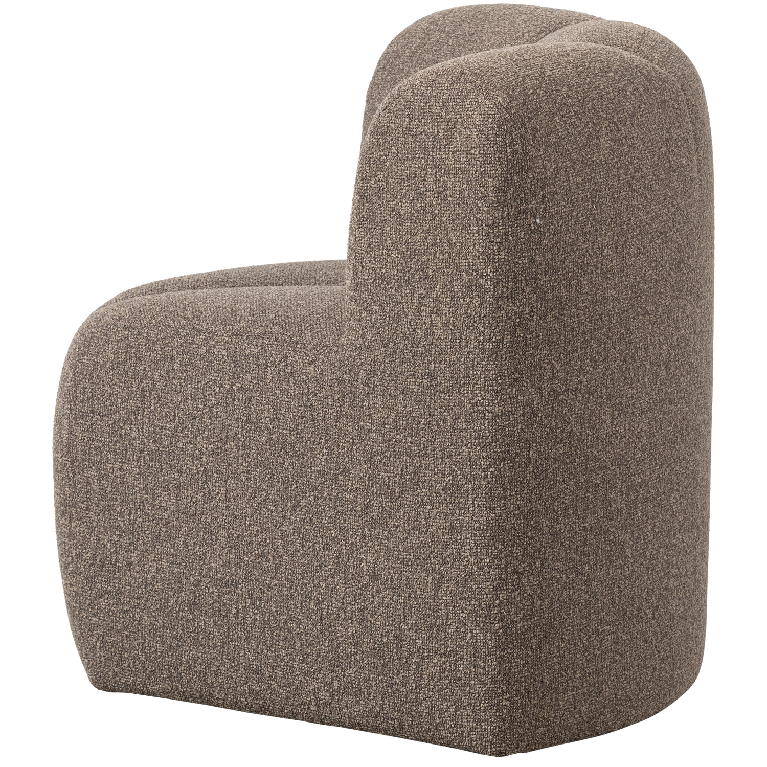 Sofa modułowa MOJO BENCH - element narożny brązowy melanż boucle – styl nowoczesny