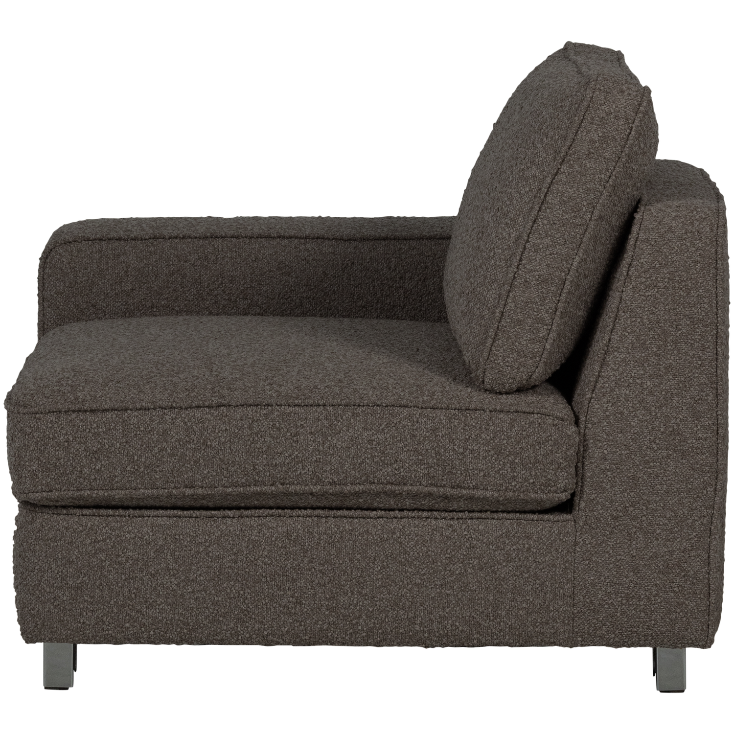 Sofa LAZY - moduł końcowy lewostronny antracytowy bouclé – Woood