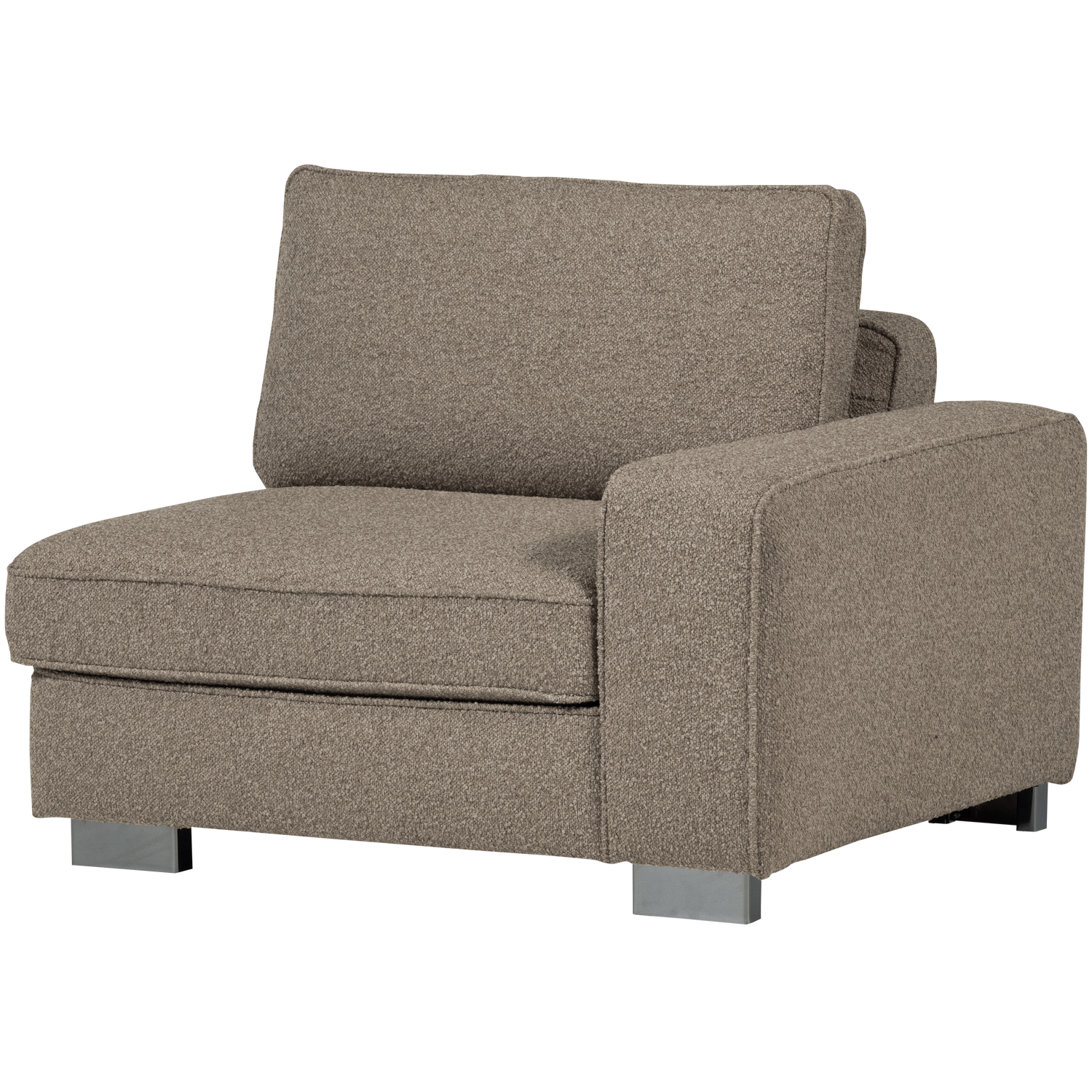 Sofa LAZY - moduł końcowy prawostronny beżowy bouclé – Woood