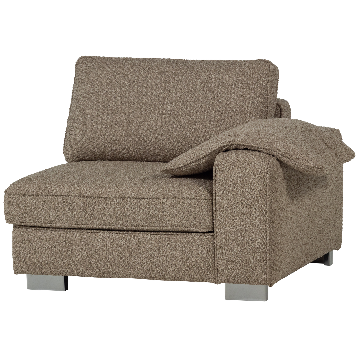 Sofa LAZY - moduł końcowy prawostronny beżowy bouclé – Woood