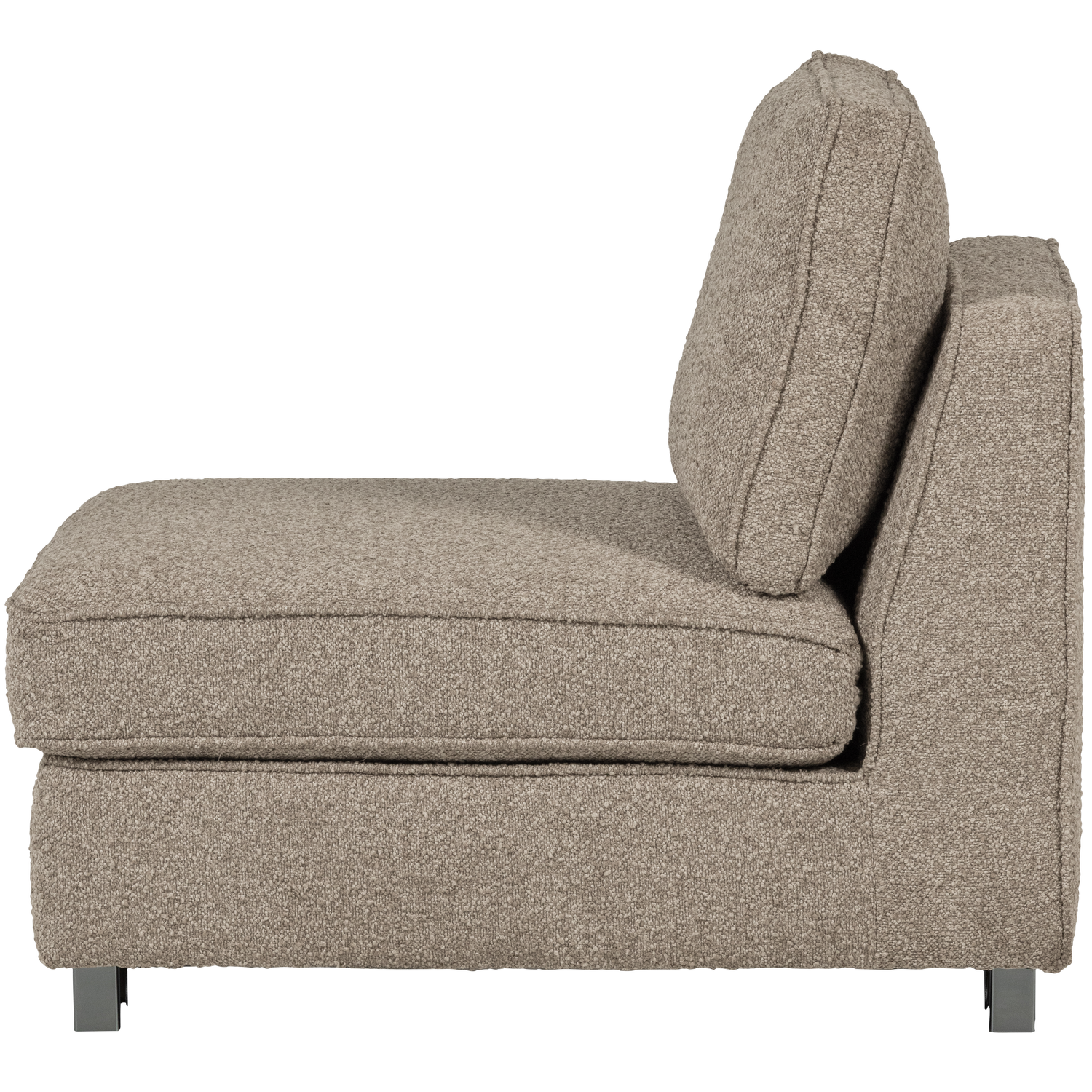 Fotel / moduł LAZY beżowy bouclé – Woood