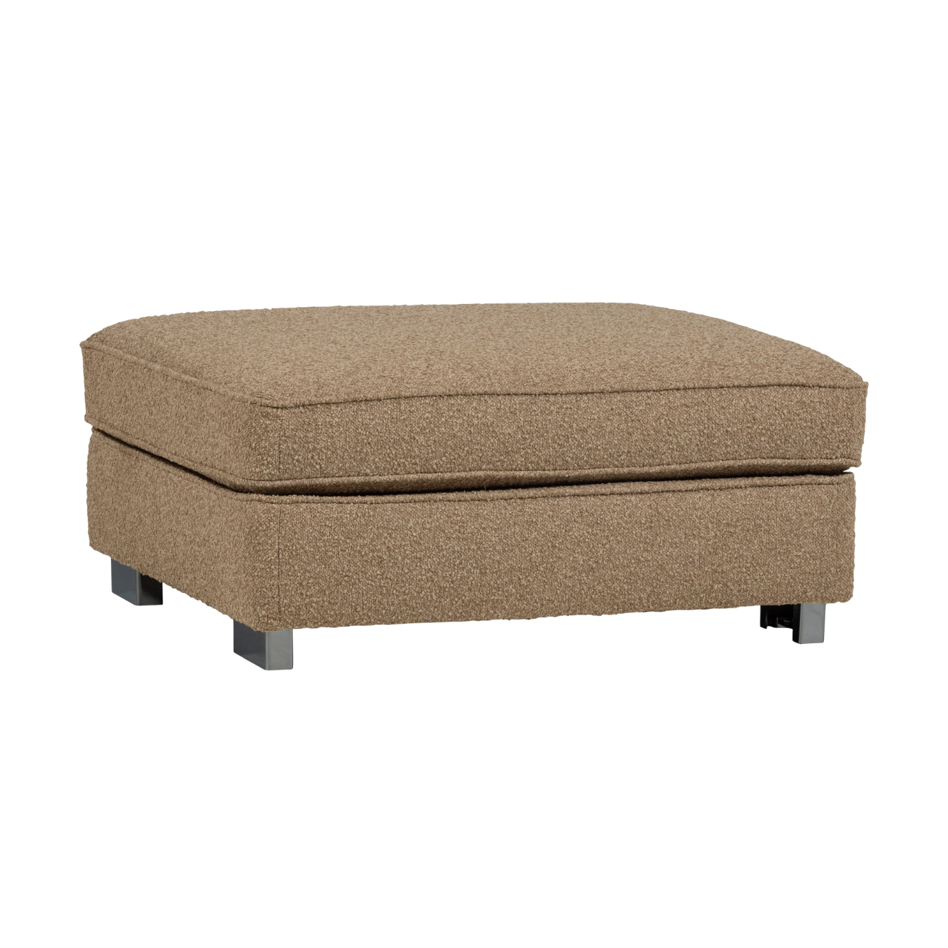 Puf LAZY bruin bouclé