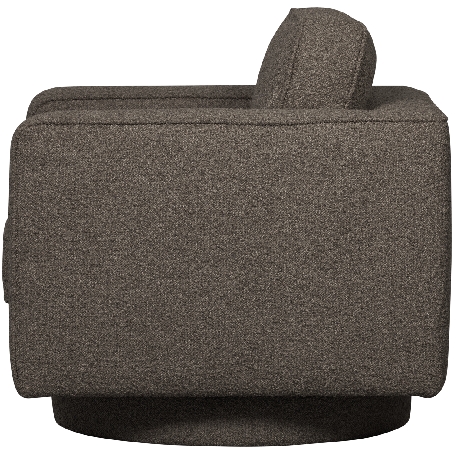 Fotel obrotowy LAZY antracytowy bouclé – Woood