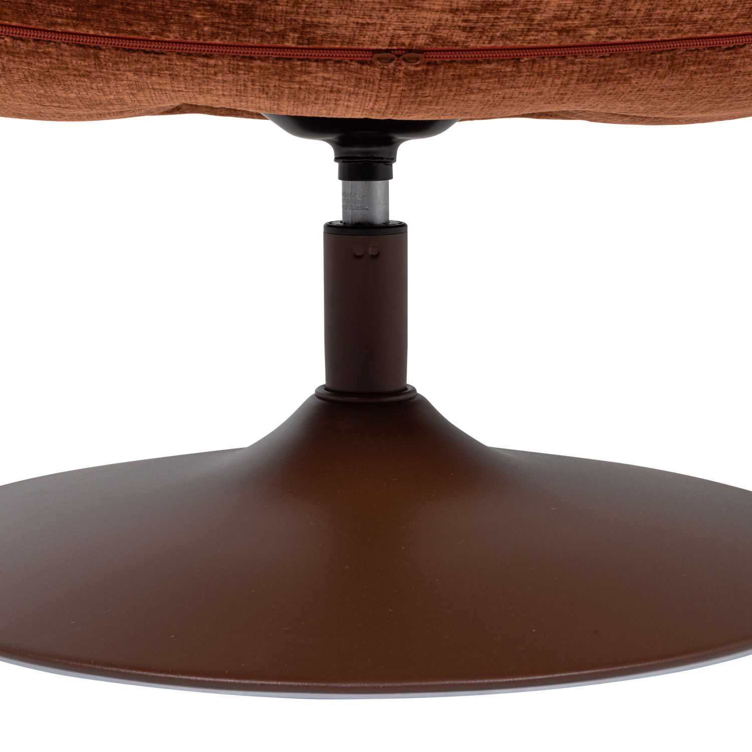 Fotel obrotowy ELVI ceglany – metal, Woood