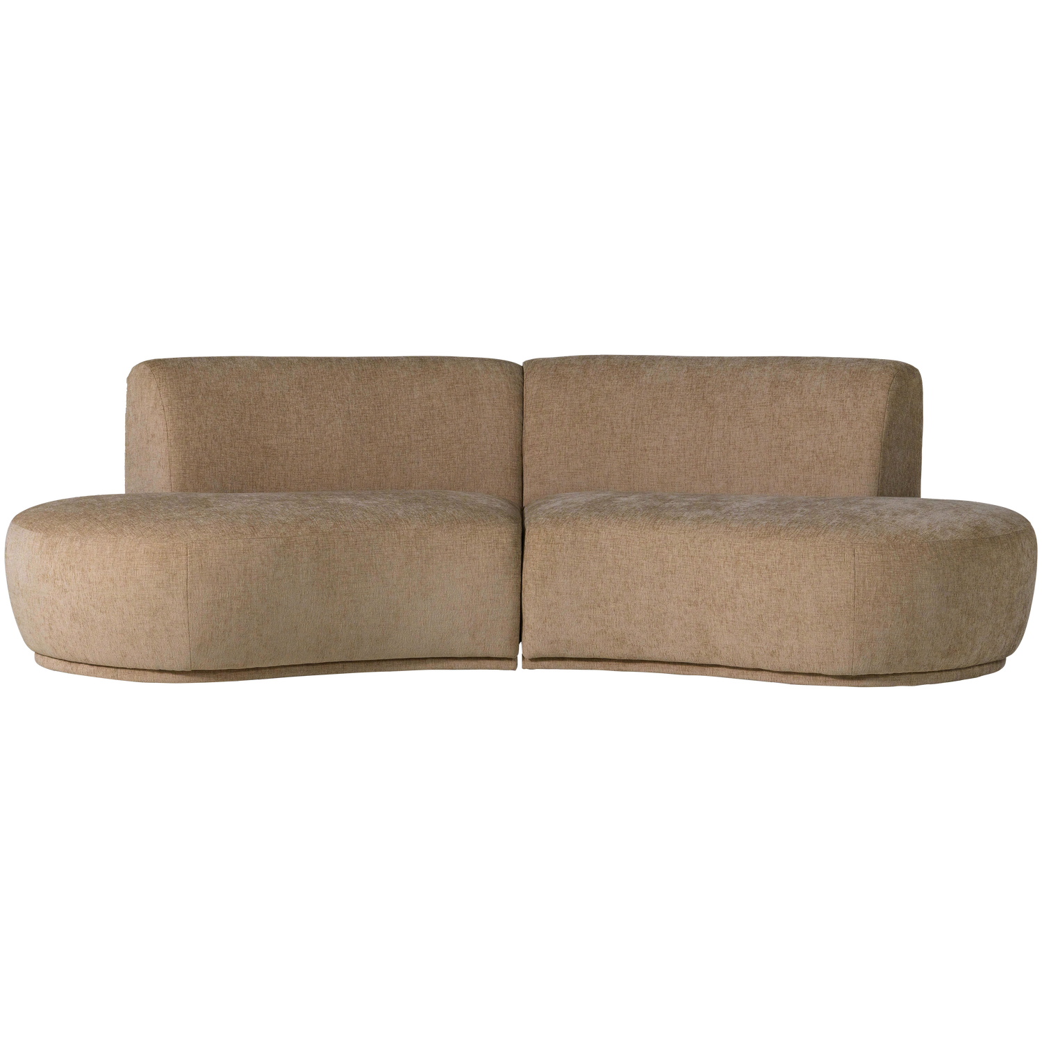 Sofa półokrągła 4-osobowa BATAVIER jasnobrązowy – Woood