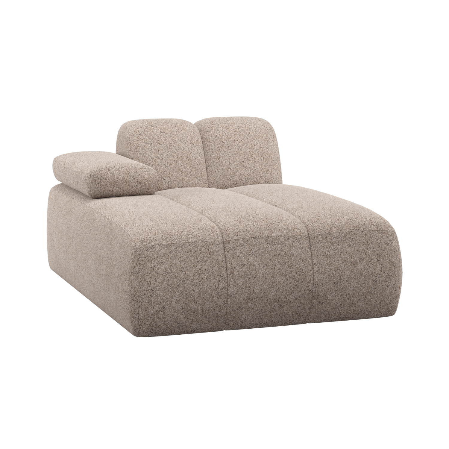 MOJO Modular Sofa - Left-Arm Chaise in Sand Lambskin