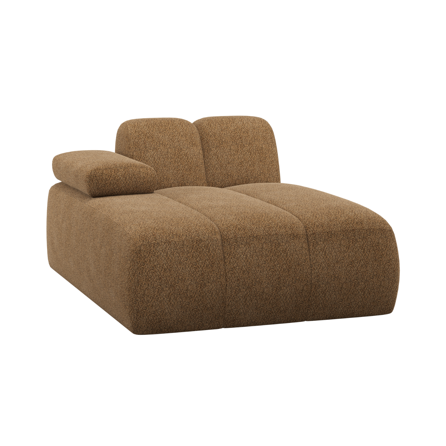 Modulaire bank MOJO - linkszijdige chaise longue honingkleurige schapenvacht