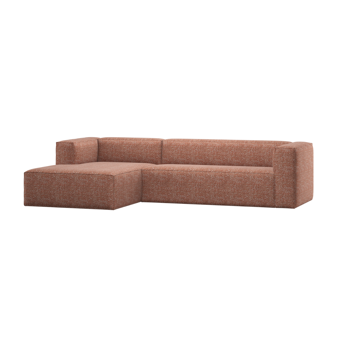Left-facing BEAN corner sofa in peach mélange