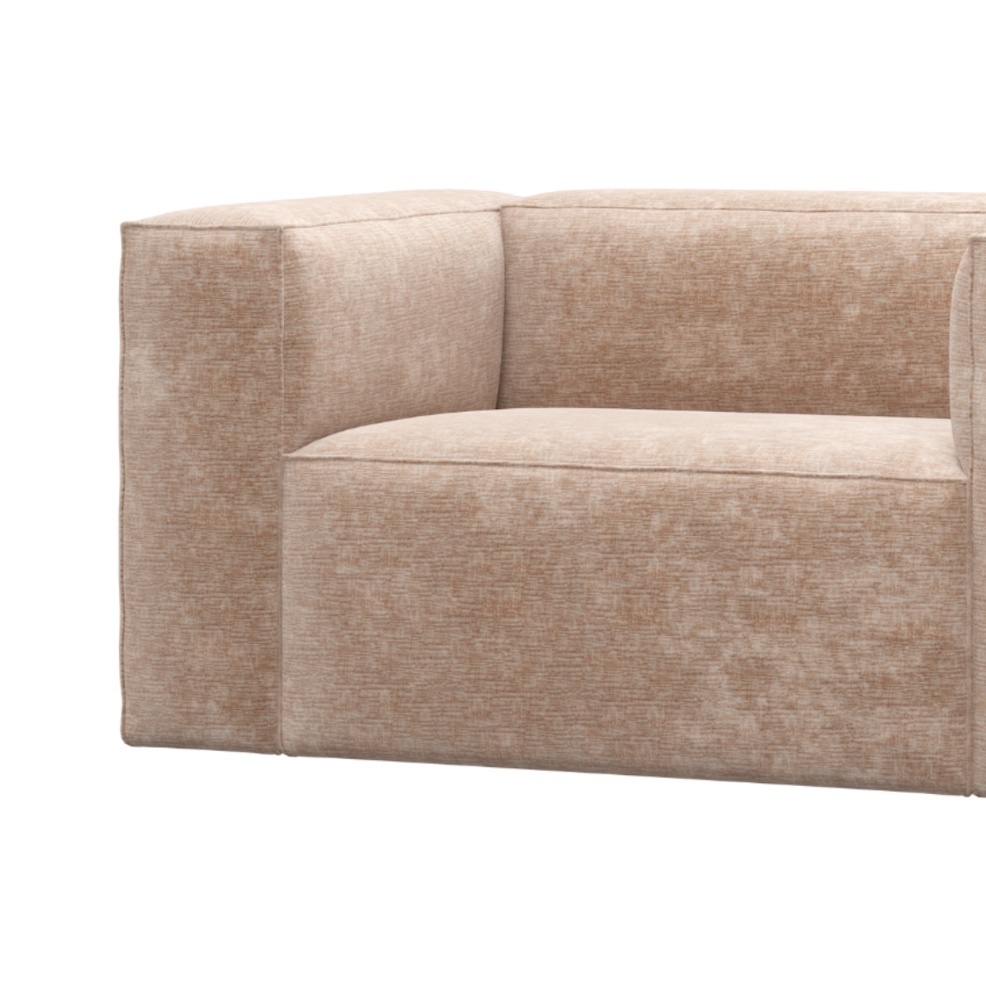 Fauteuil BEAN lichtbeige chenille