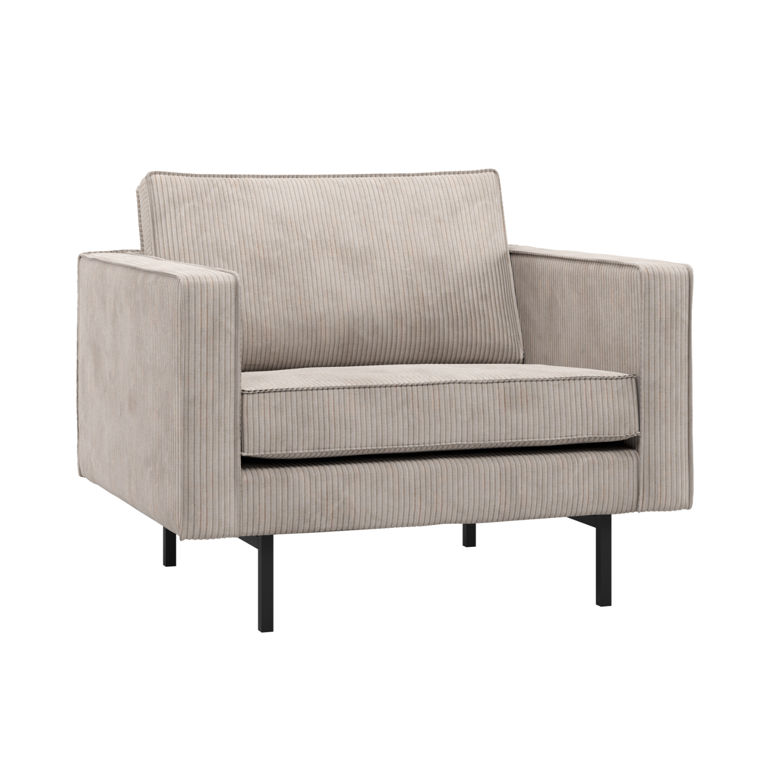 Fauteuil RODEO ecru ribstof
