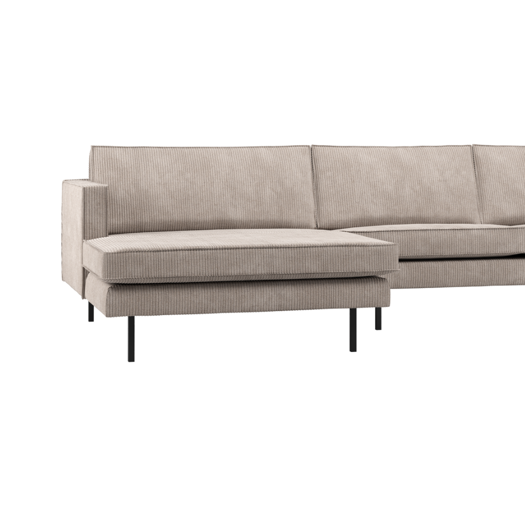 Left-facing Corner Sofa RODEO Sand Corduroy