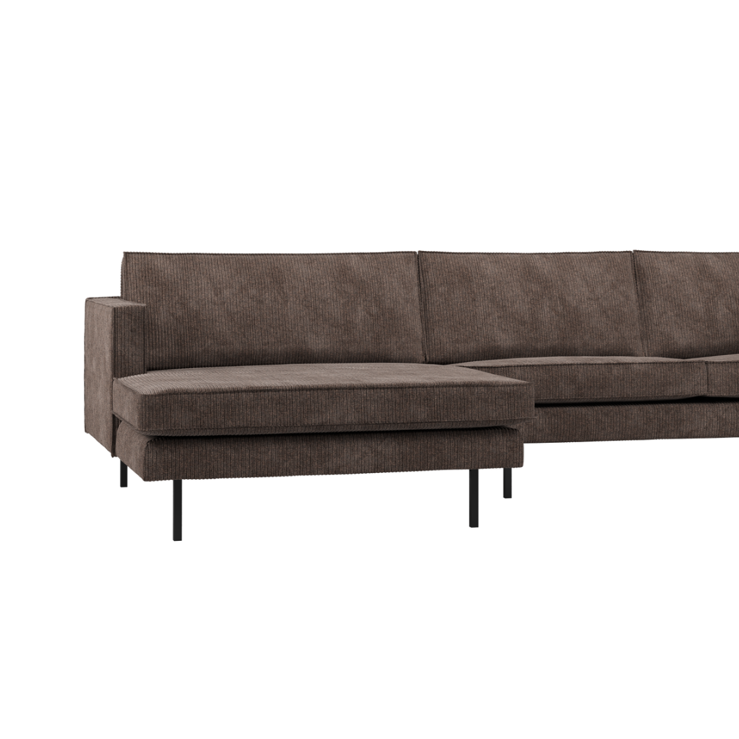 Linkerhoekbank RODEO bruin corduroy
