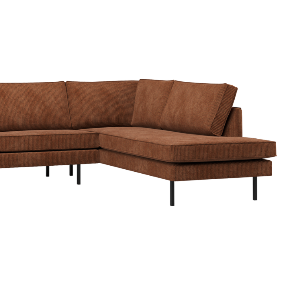 Sofa mit rechter Ecke RODEO rostbraun Cord