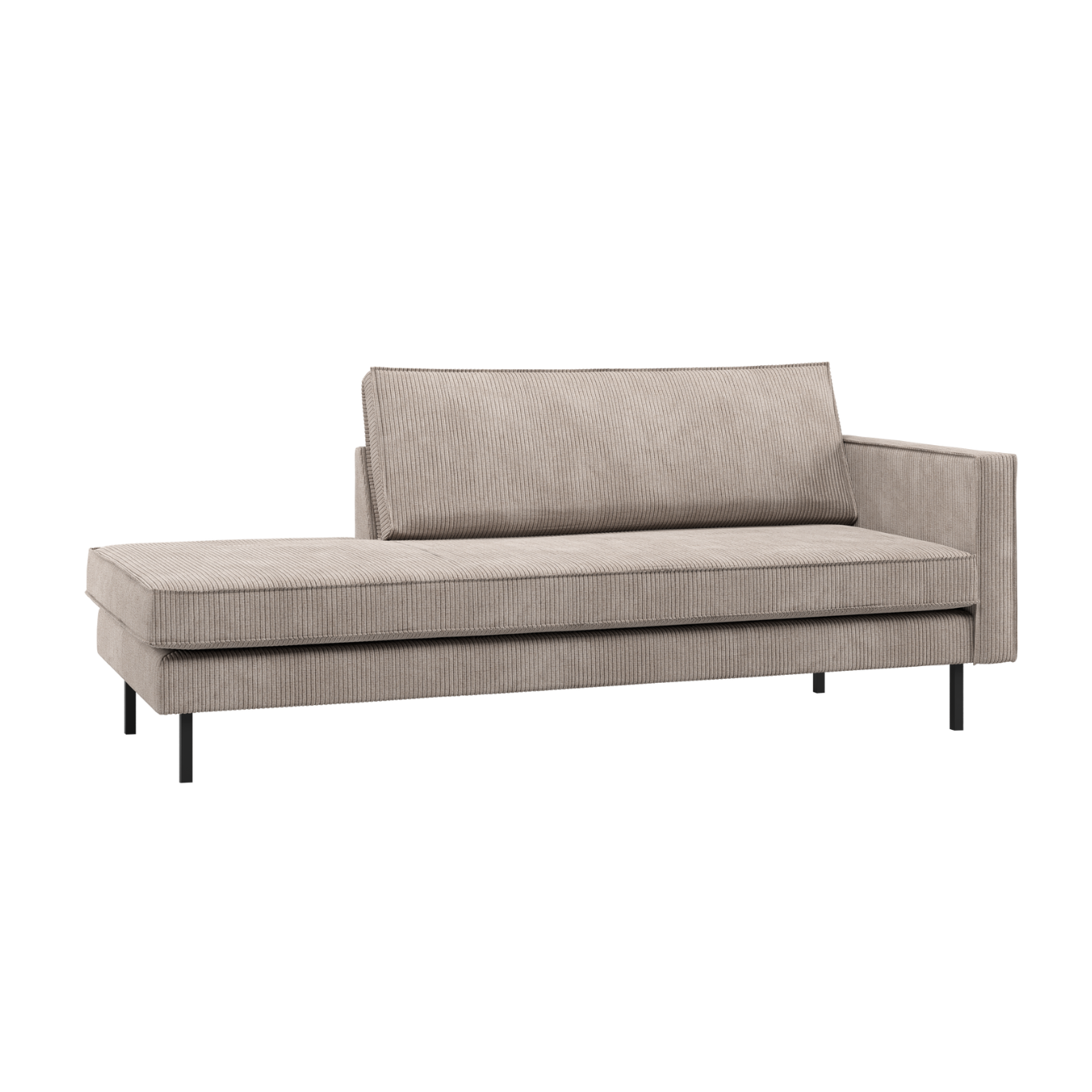 Right-facing chaise longue RODEO sand corduroy