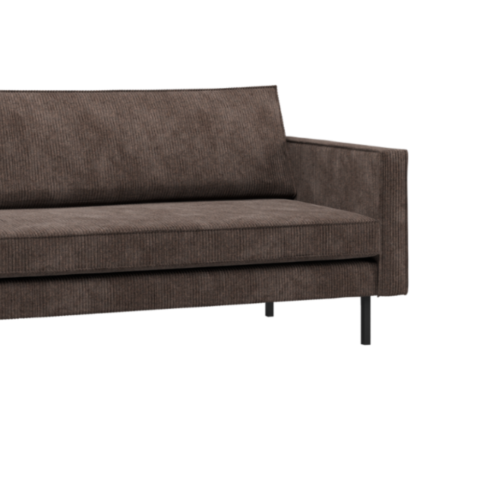 Rechthoekige Szezlong RODEO bruin corduroy