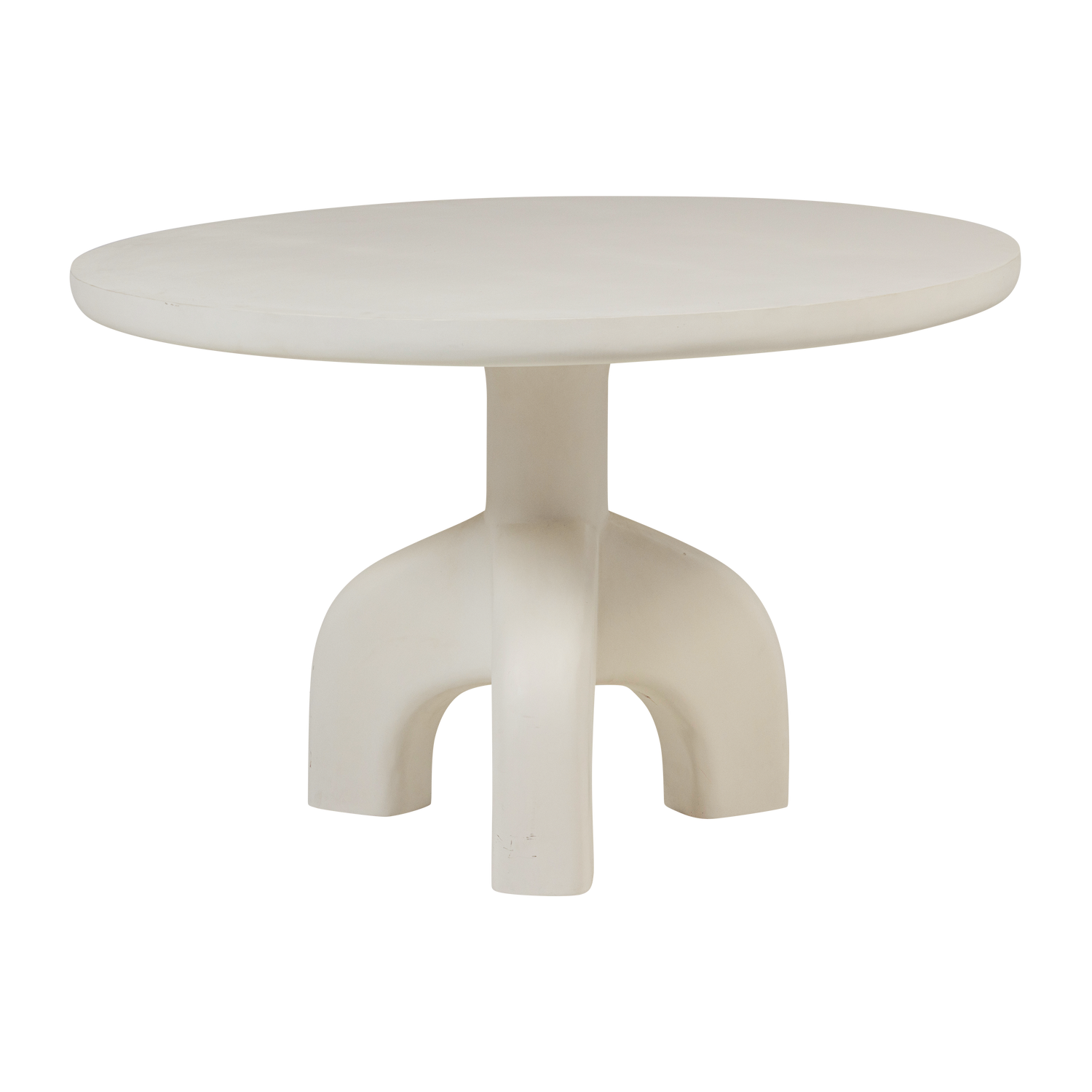 LUNO Cream Round Garden Table
