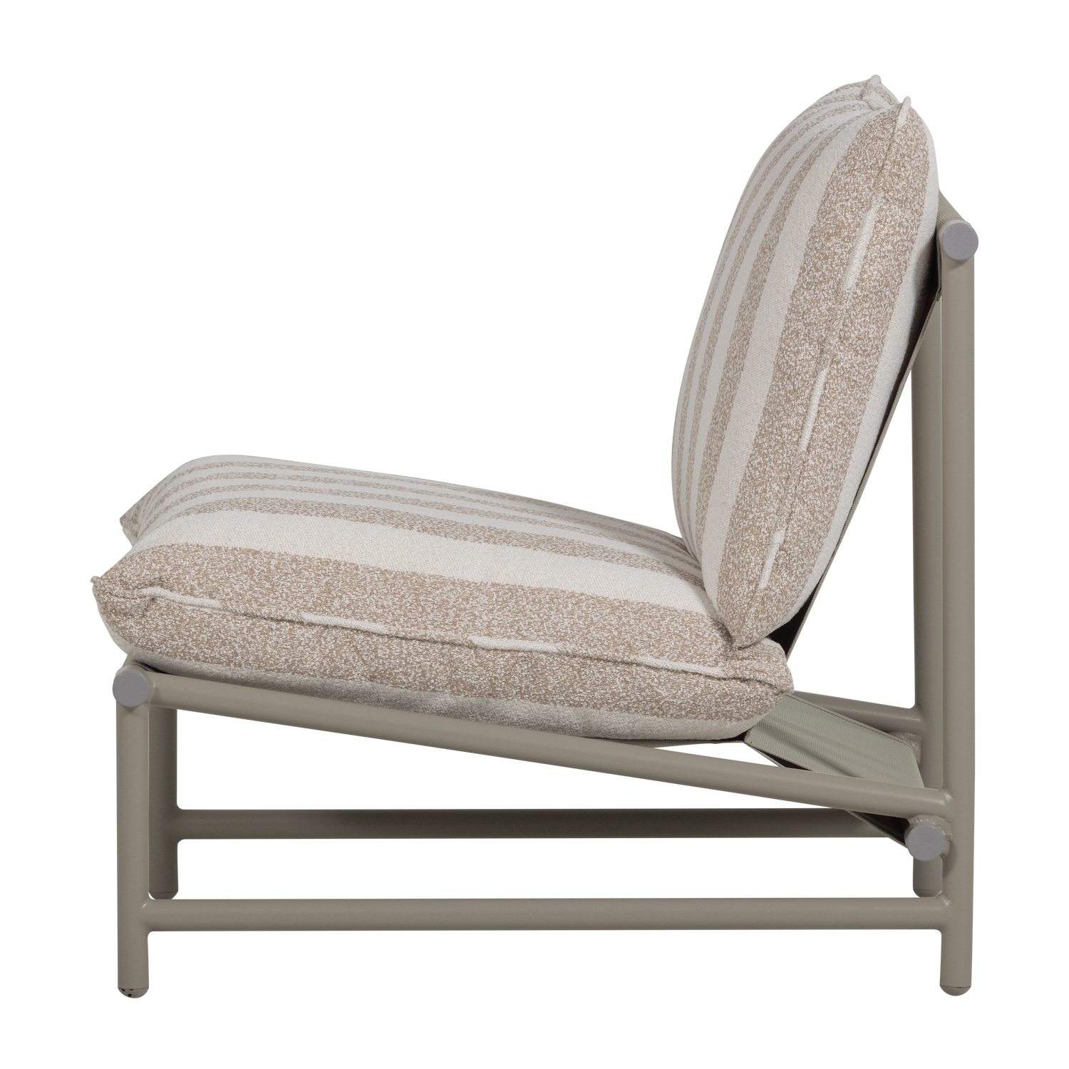 ELVO White Garden Armchair with Sand Cushion