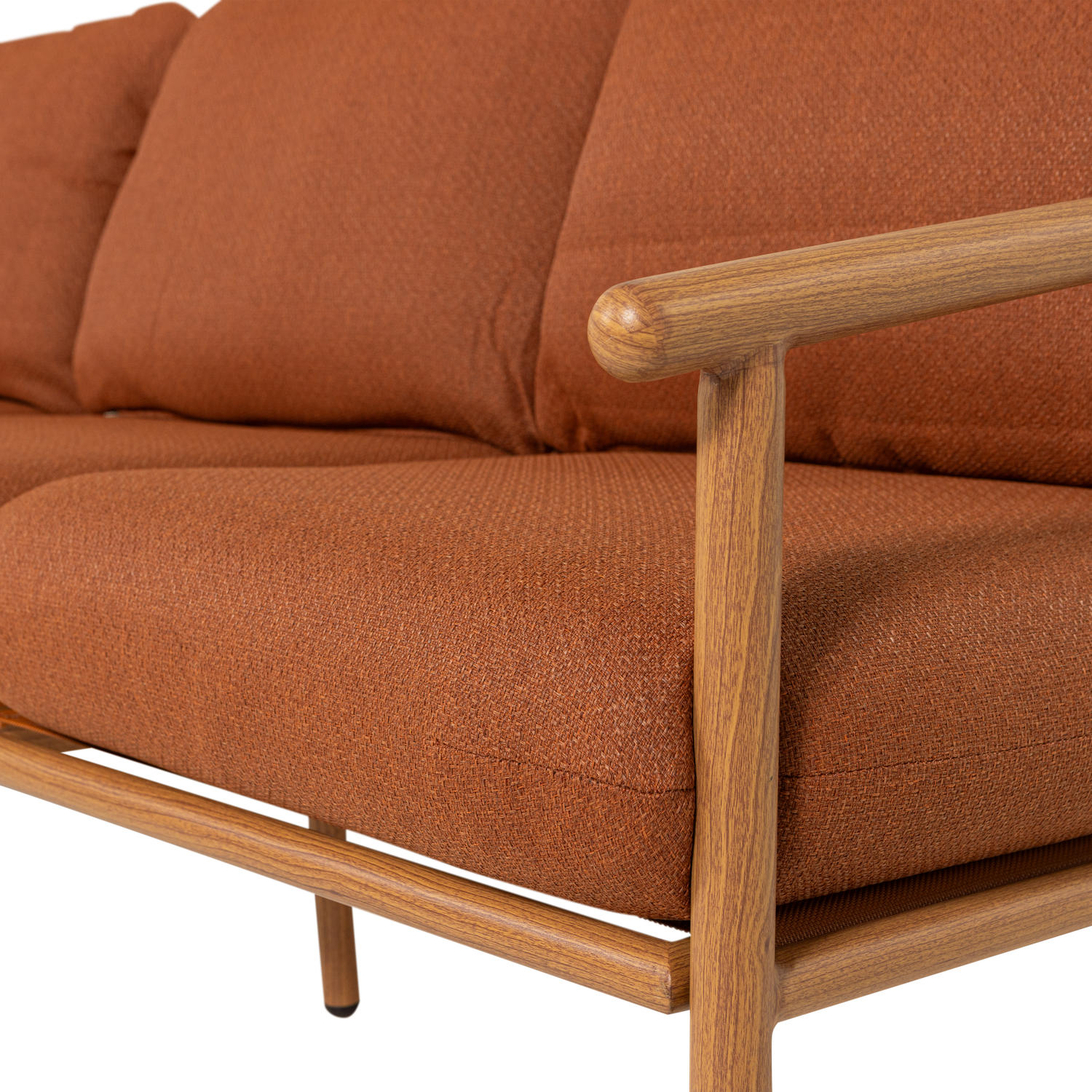 Garten-Sofa 3-sitzig CAVERO ziegelrot