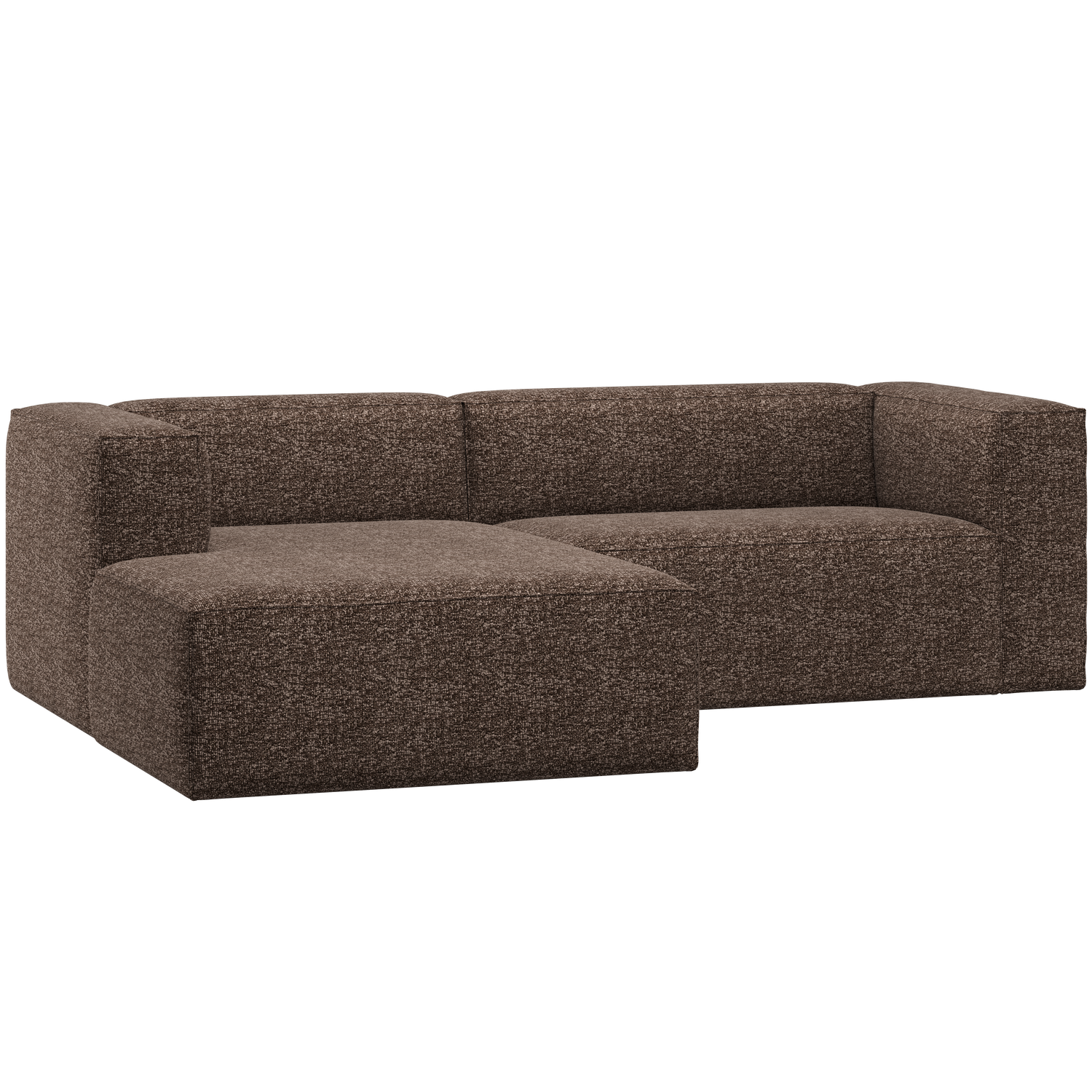 Left-facing BEAN corner sofa in brown mélange