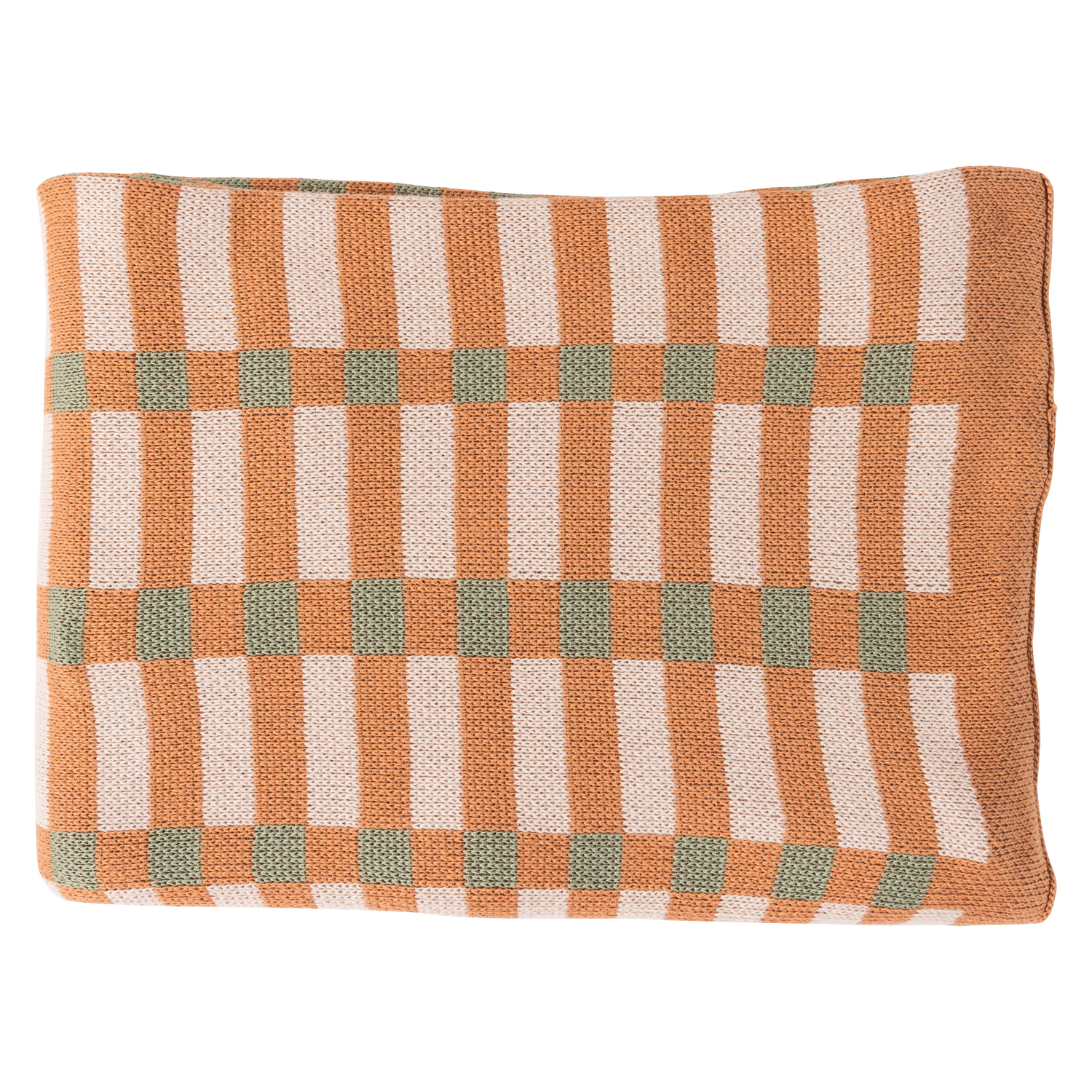 Plaid VOLA groen met oranje