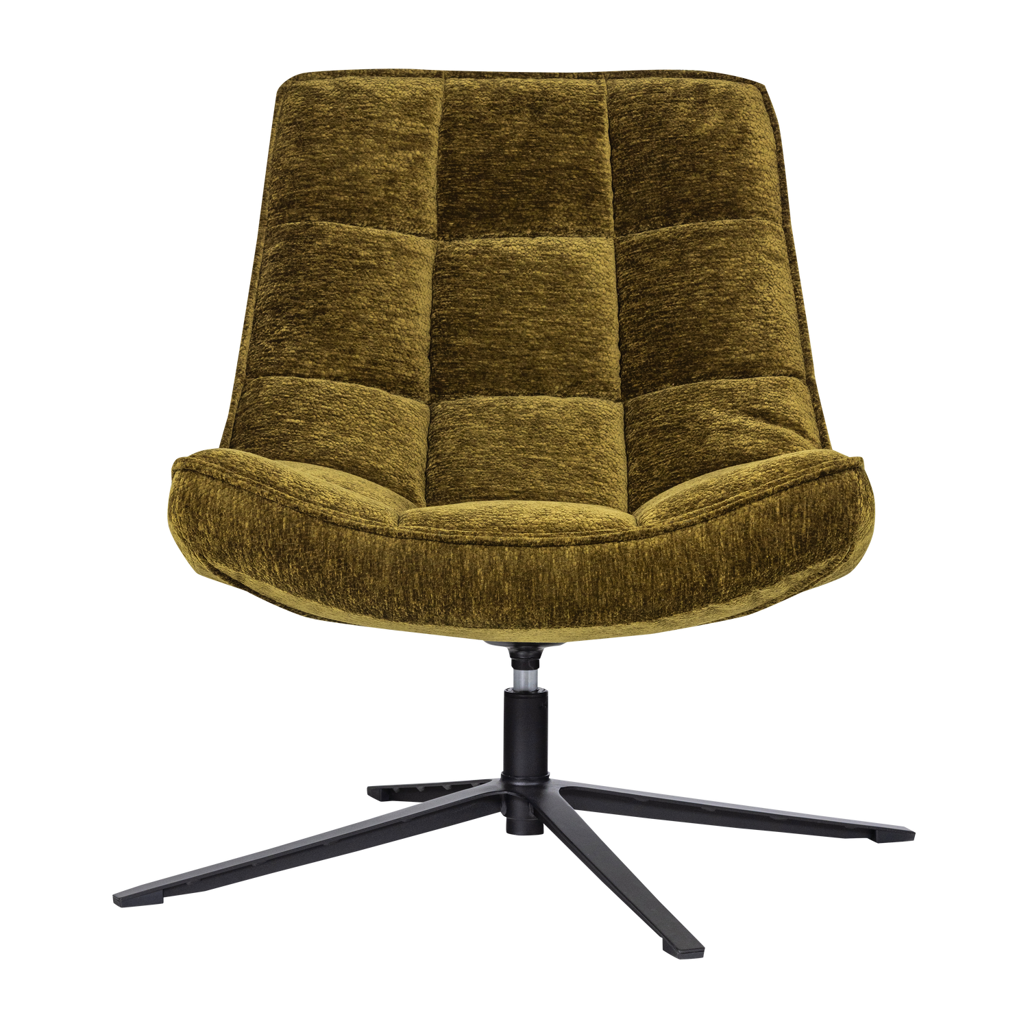 MAUDI Olive Chenille Swivel Armchair
