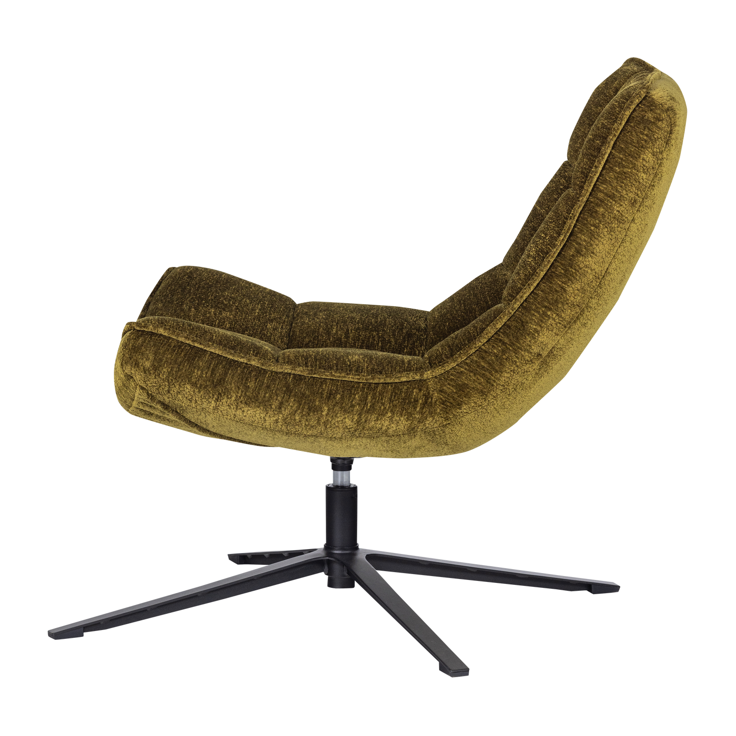 MAUDI Olive Chenille Swivel Armchair