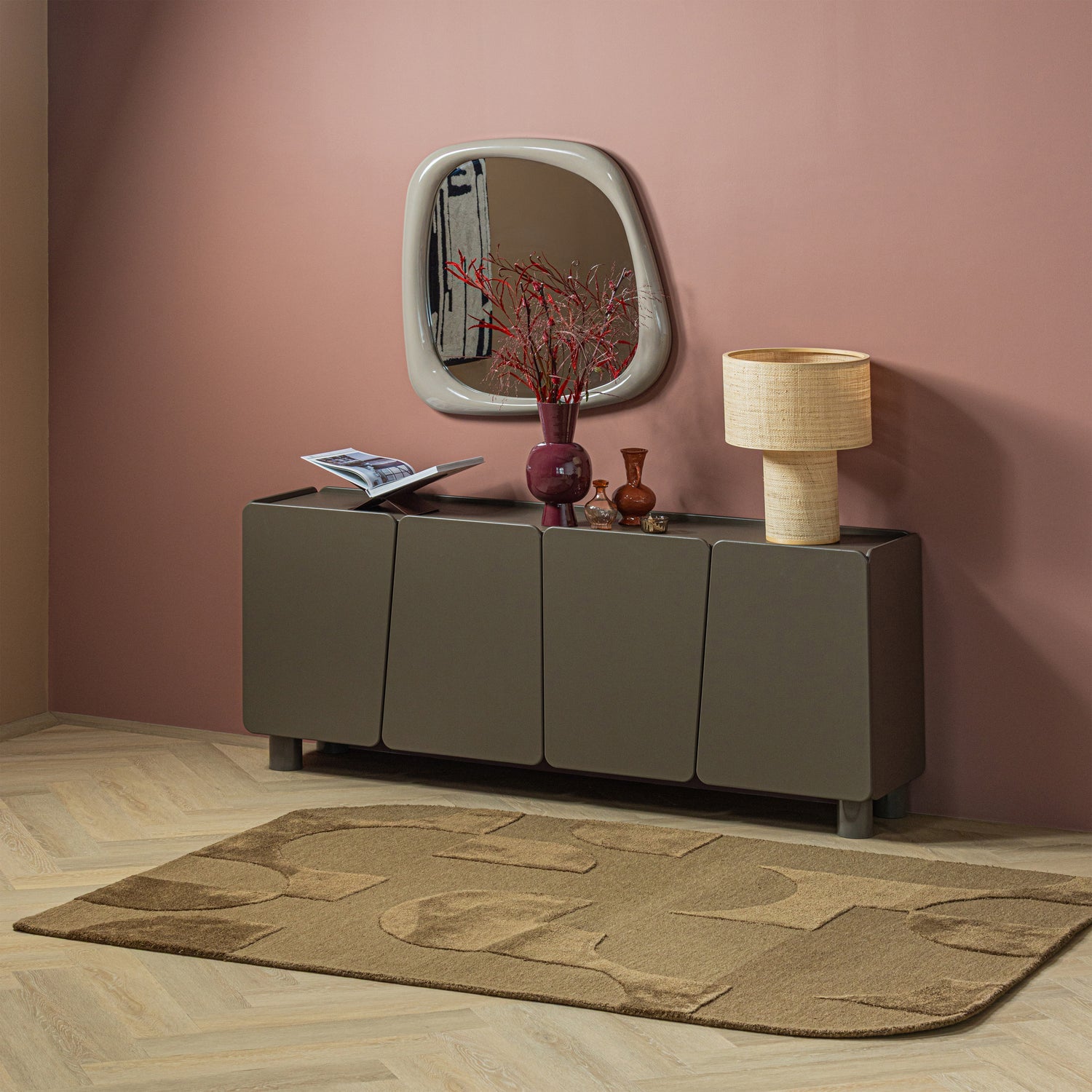 Vloerkleed LIVO bruin