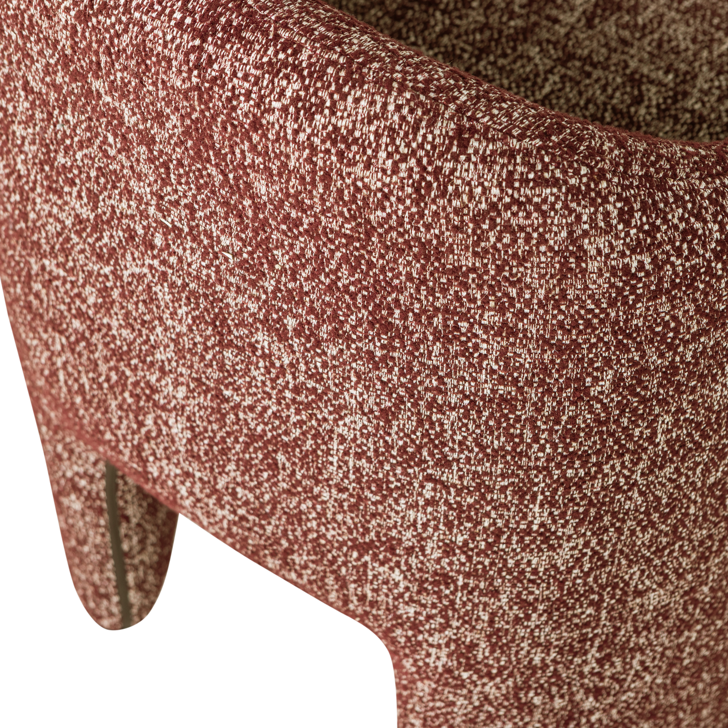 Fotel op wielen CORDO roestbruin gemêleerd