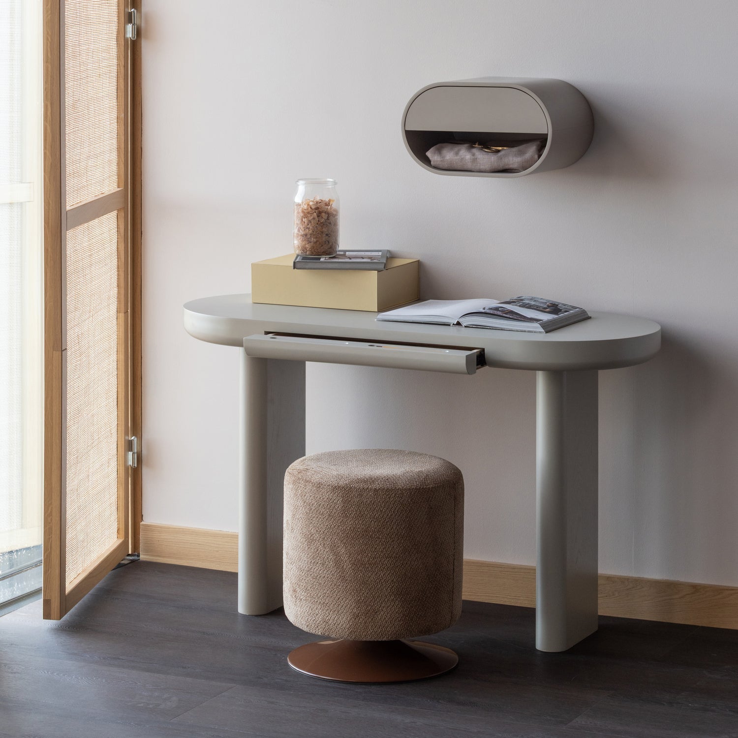 Drehhocker ISLEN hellbraun