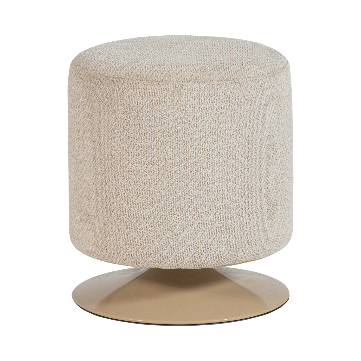 ISLEN Beige Swivel Pouf