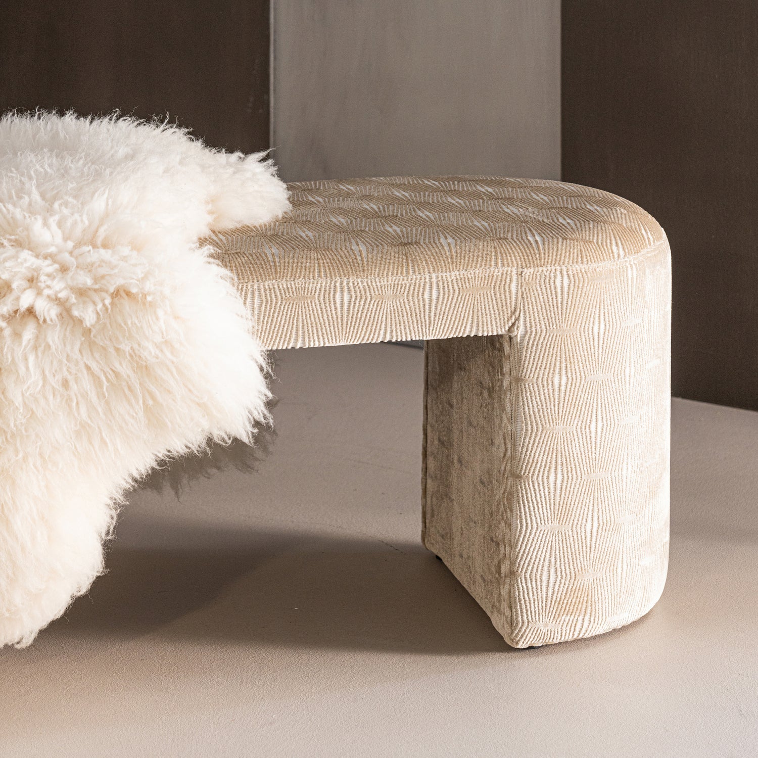 JACOB bank beige met strepen