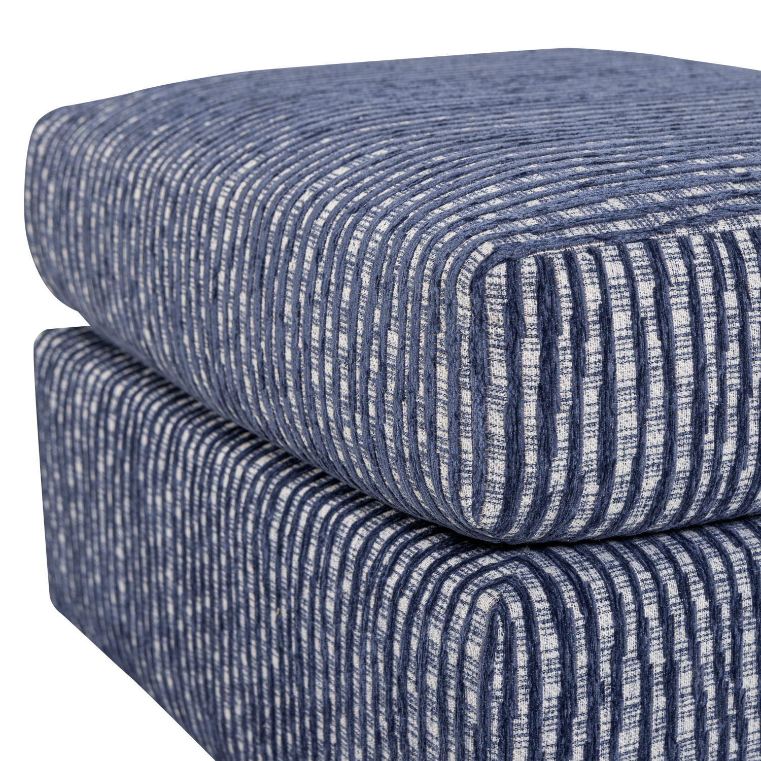 Blue and Gray Pouf LOU