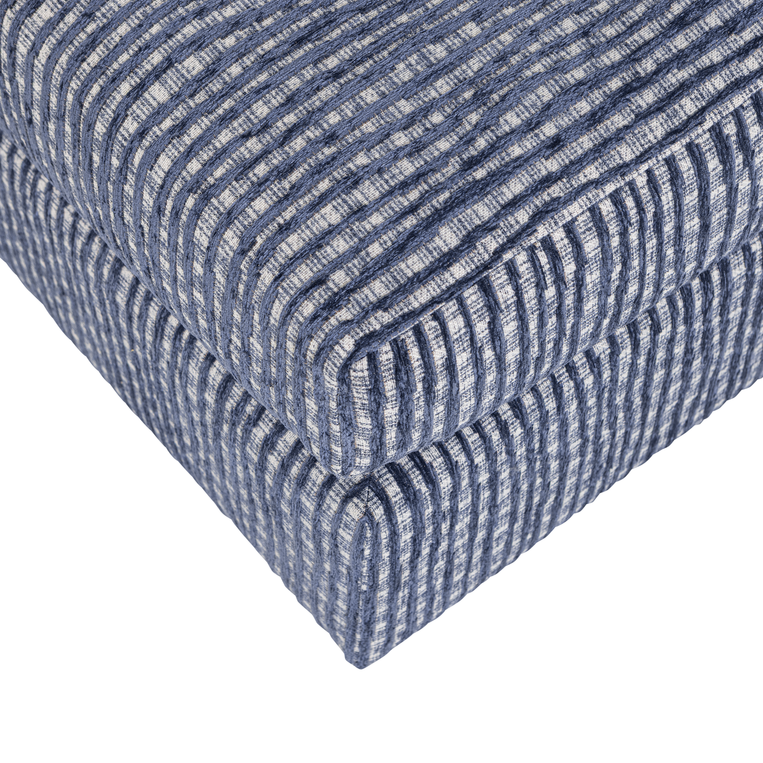 Blue and Gray Pouf LOU