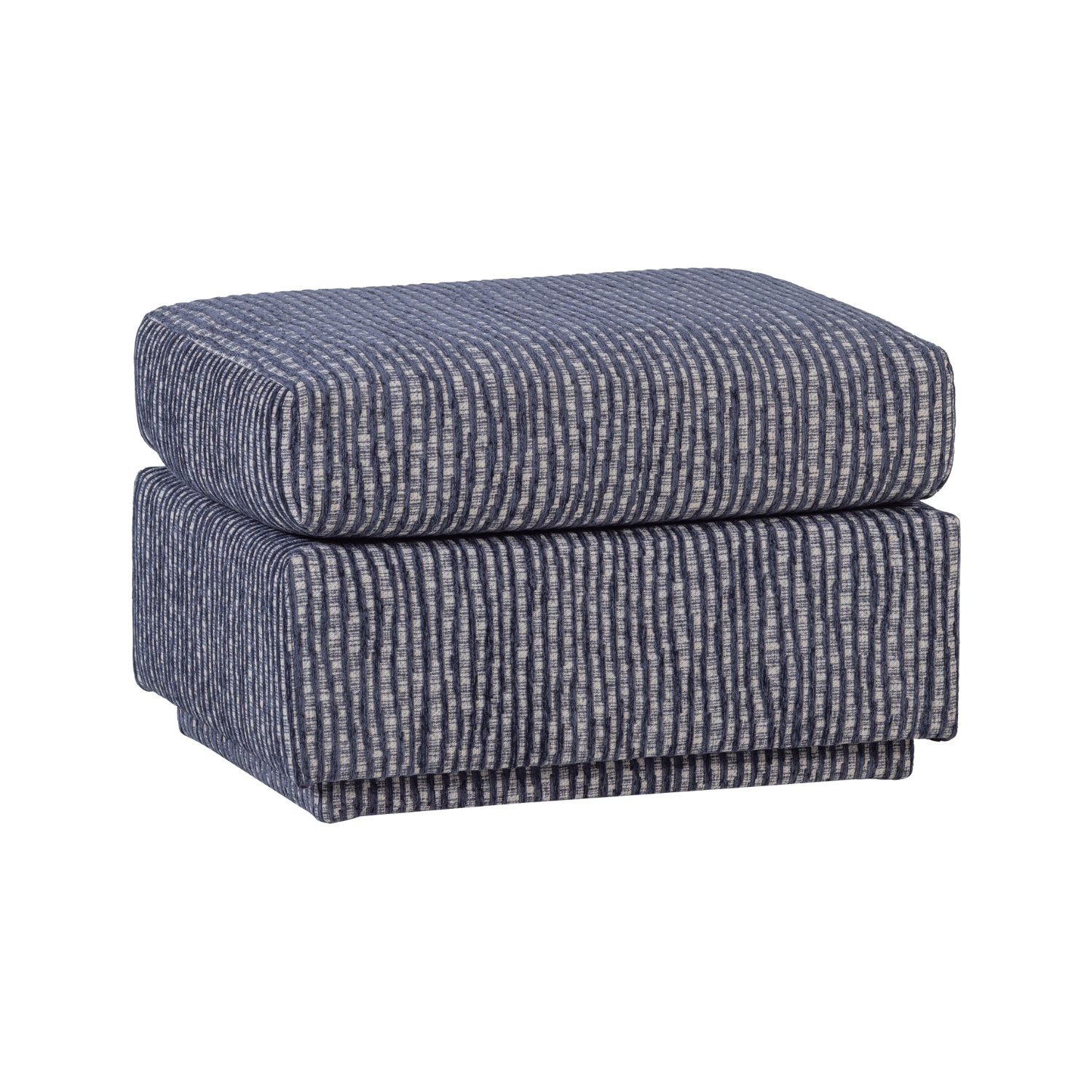 Blue and Gray Pouf LOU