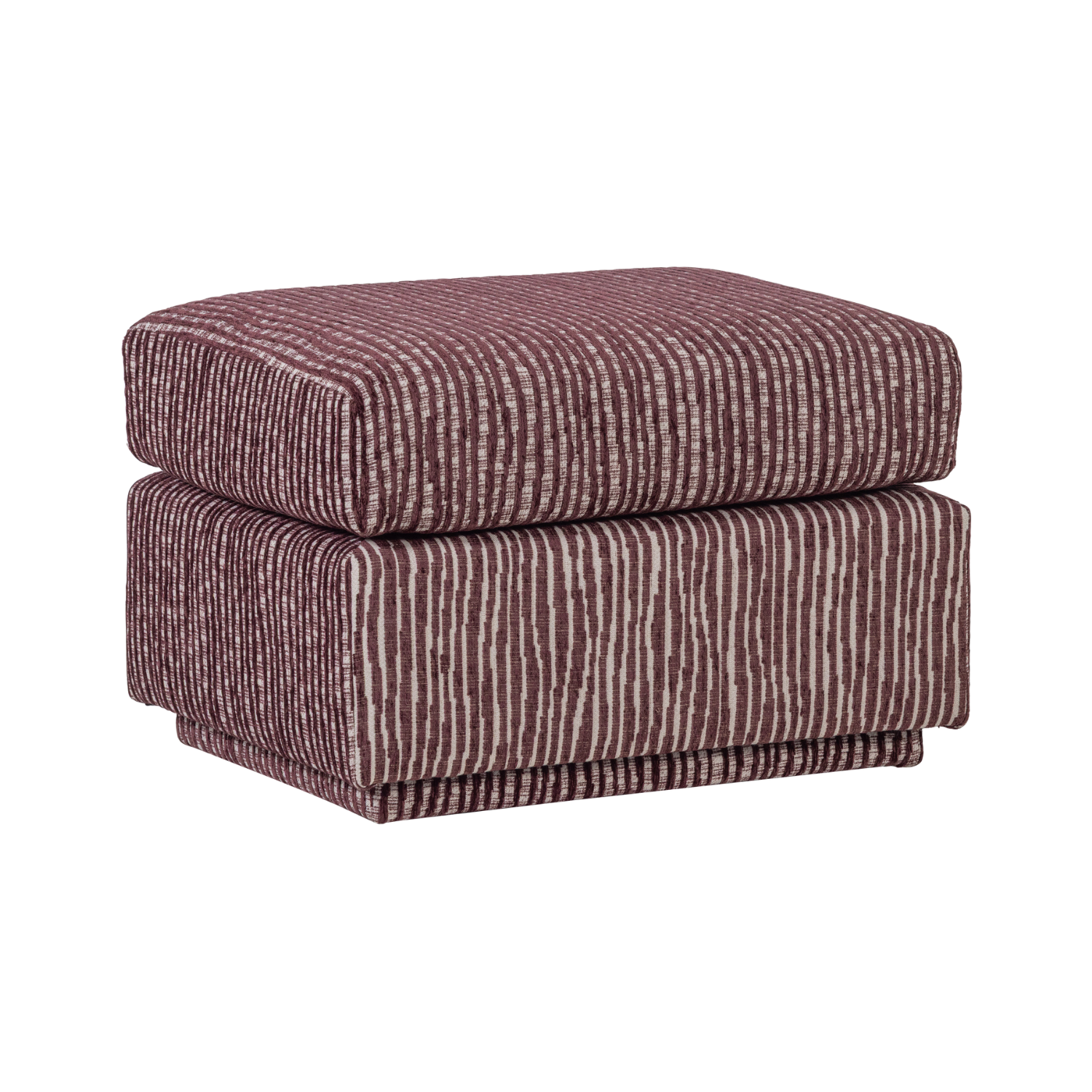 Puff LOU burgunderrot mit Grau