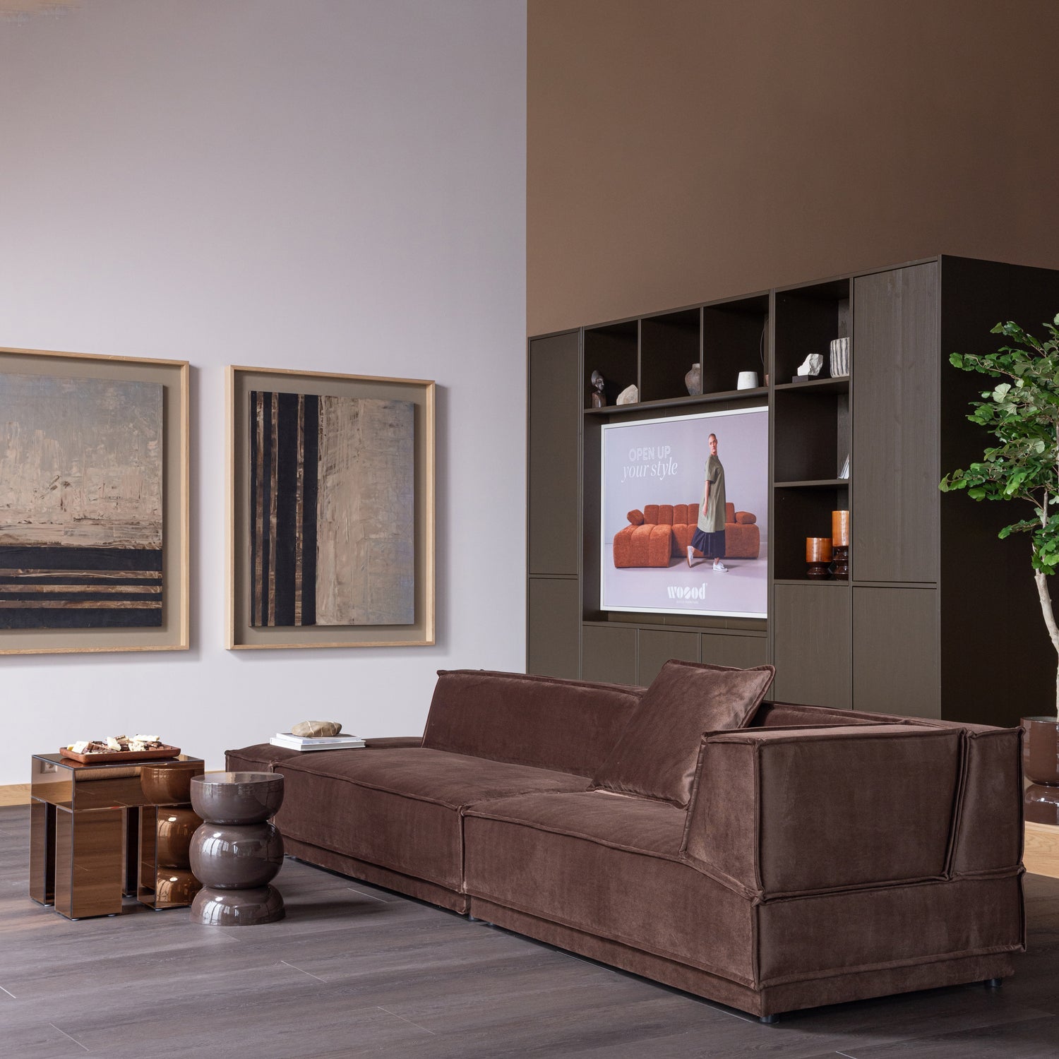 Trayla dienbladen set mango hout