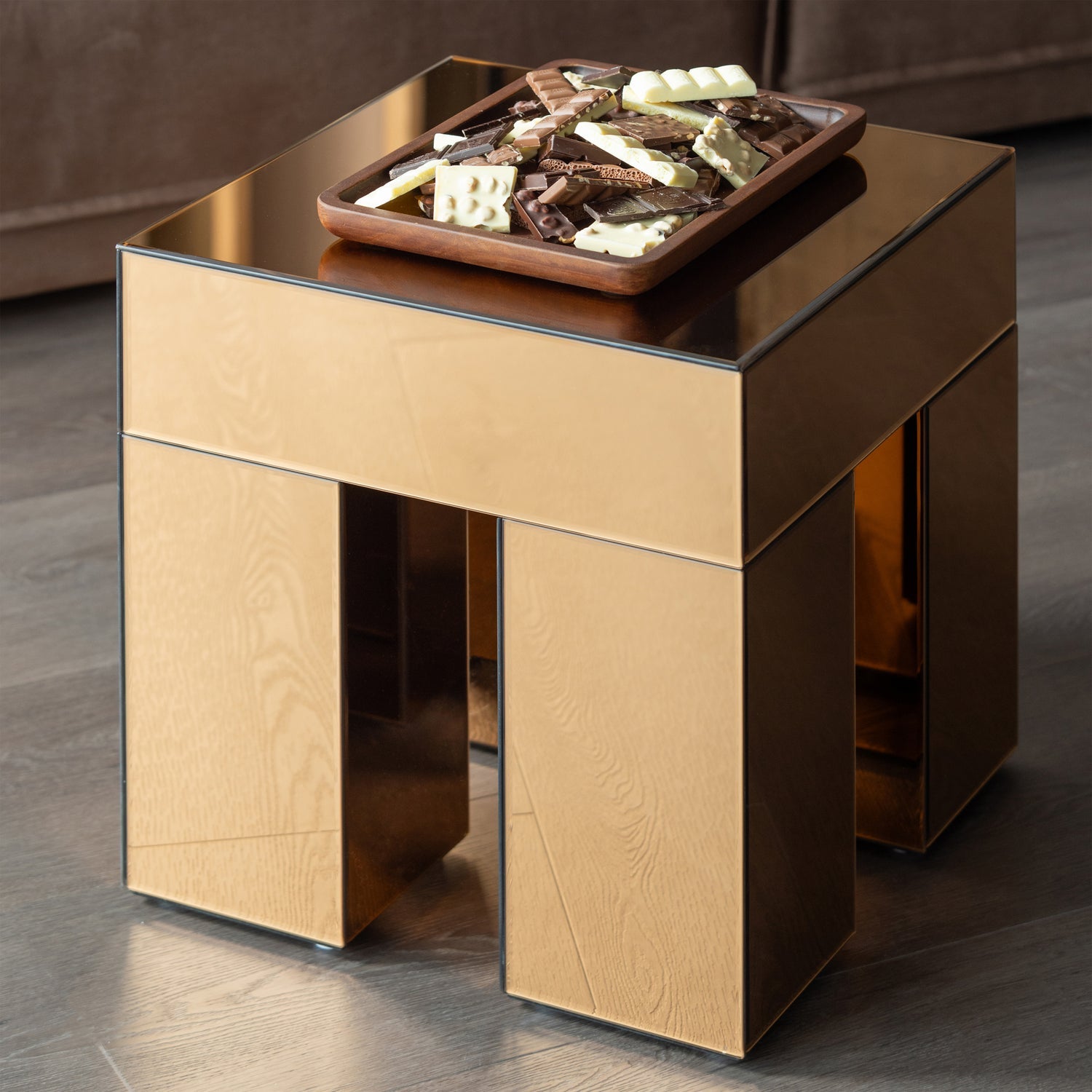 Trayla dienbladen set mango hout