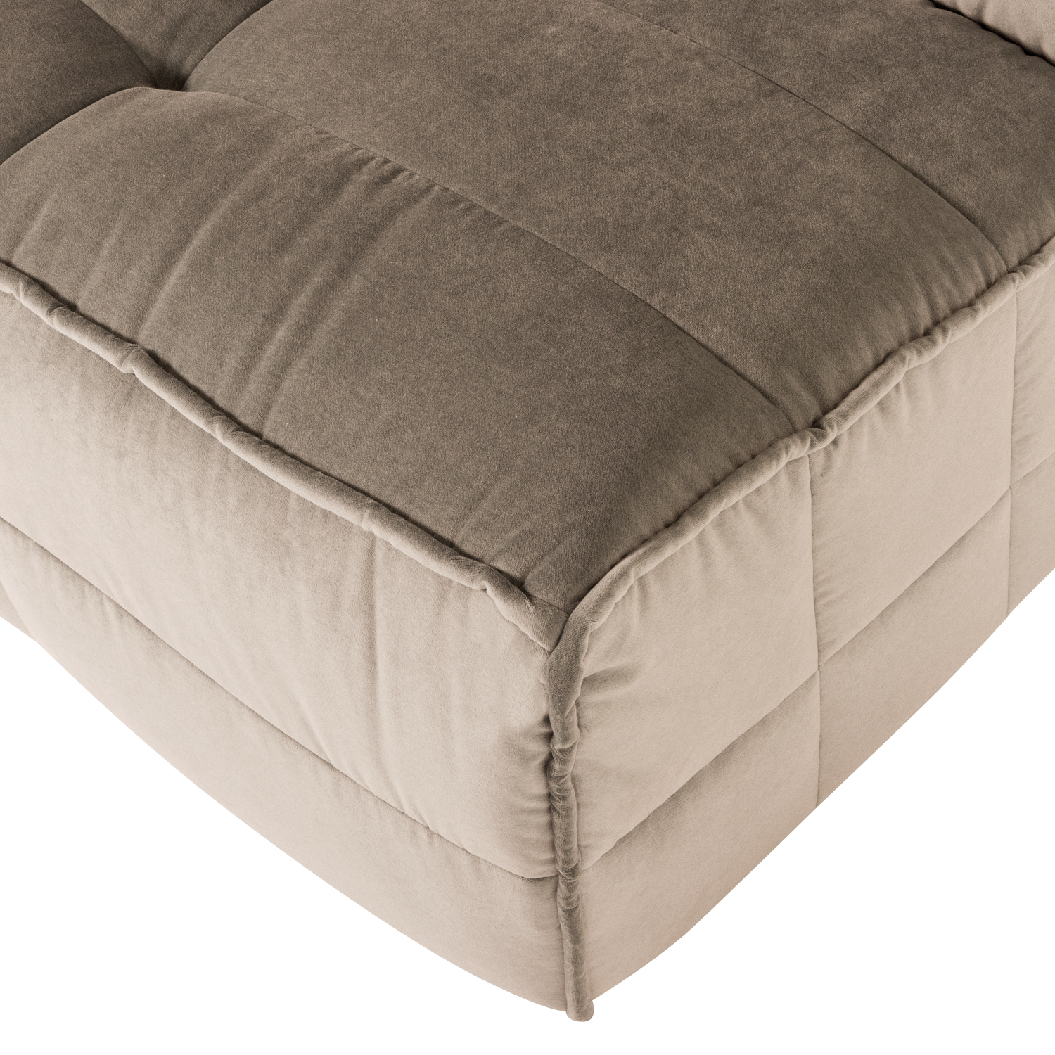 Fauteuil / modulaire fluwelen CLUSTER beige