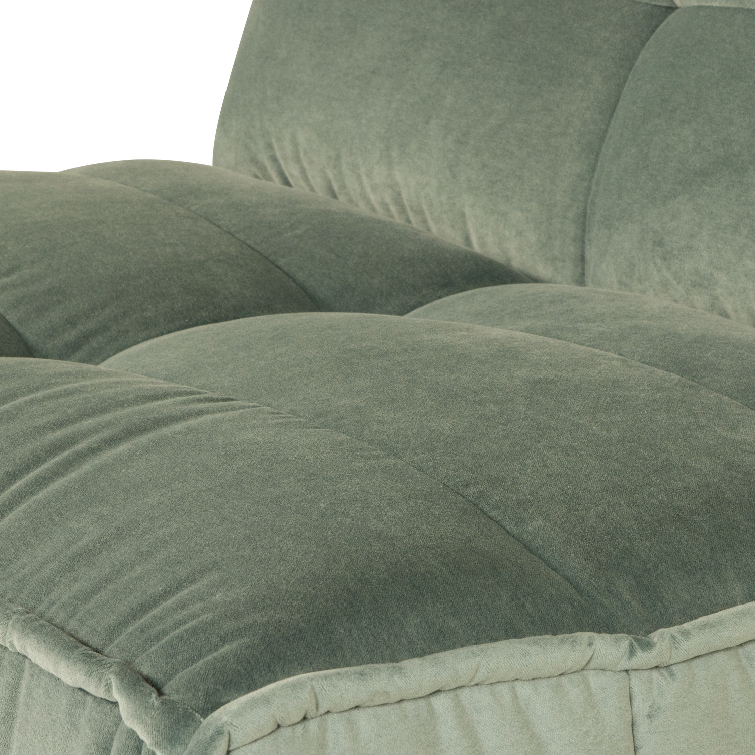 Fauteuil / fluwelen module CLUSTER pistache