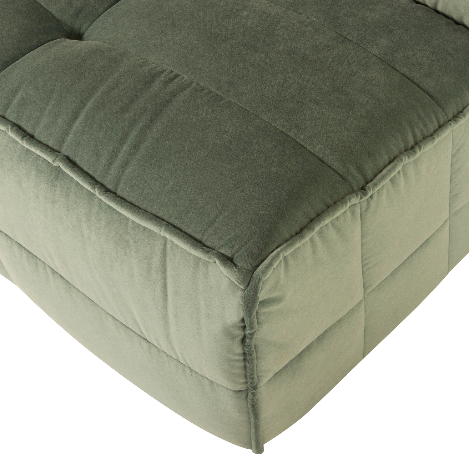 Fauteuil / fluwelen module CLUSTER pistache