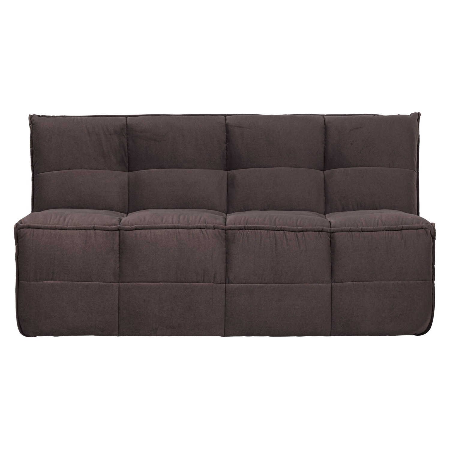 Sofa aksamitna CLUSTER BENCH - moduł 3-osobowy czekoladowy do salonu – Woood