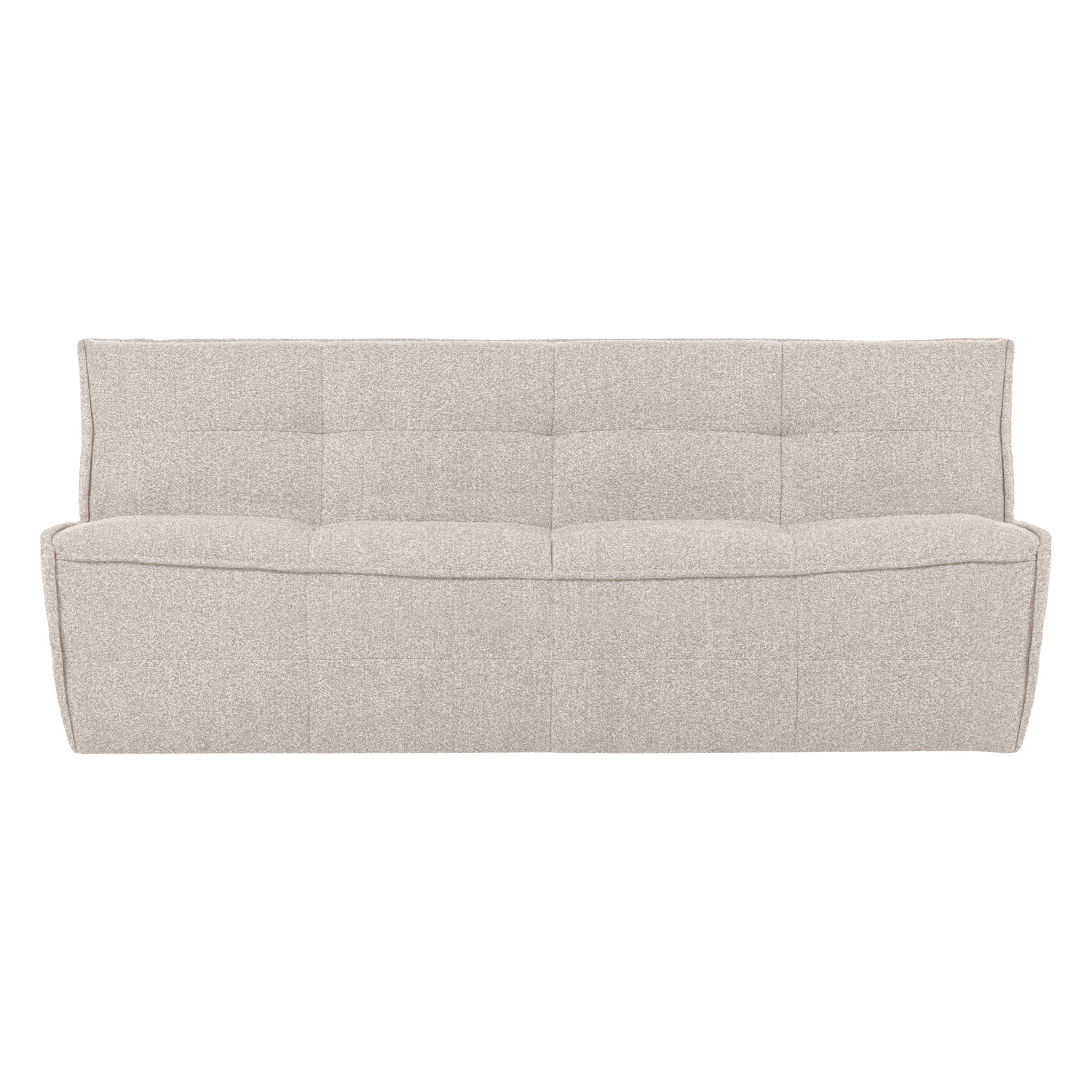 Sofa CLUSTER - module voor 3 personen zandkleurige bouclé