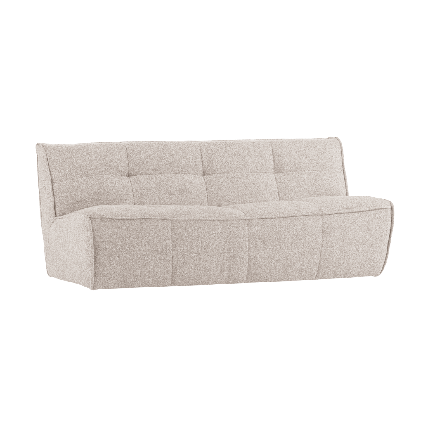 Sofa CLUSTER - module voor 3 personen zandkleurige bouclé