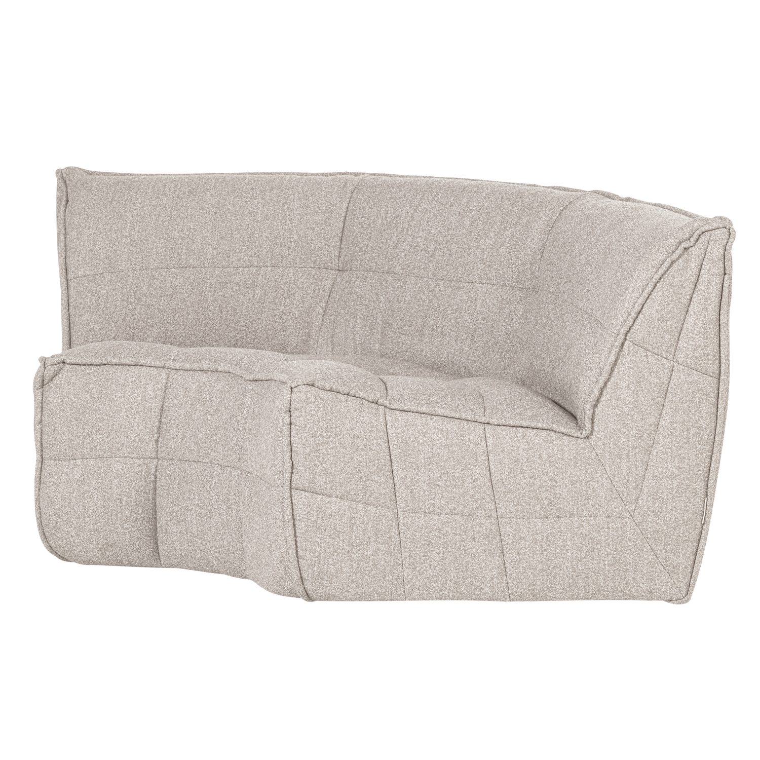 Sofa CLUSTER - hoekmodule zandkleurige bouclé