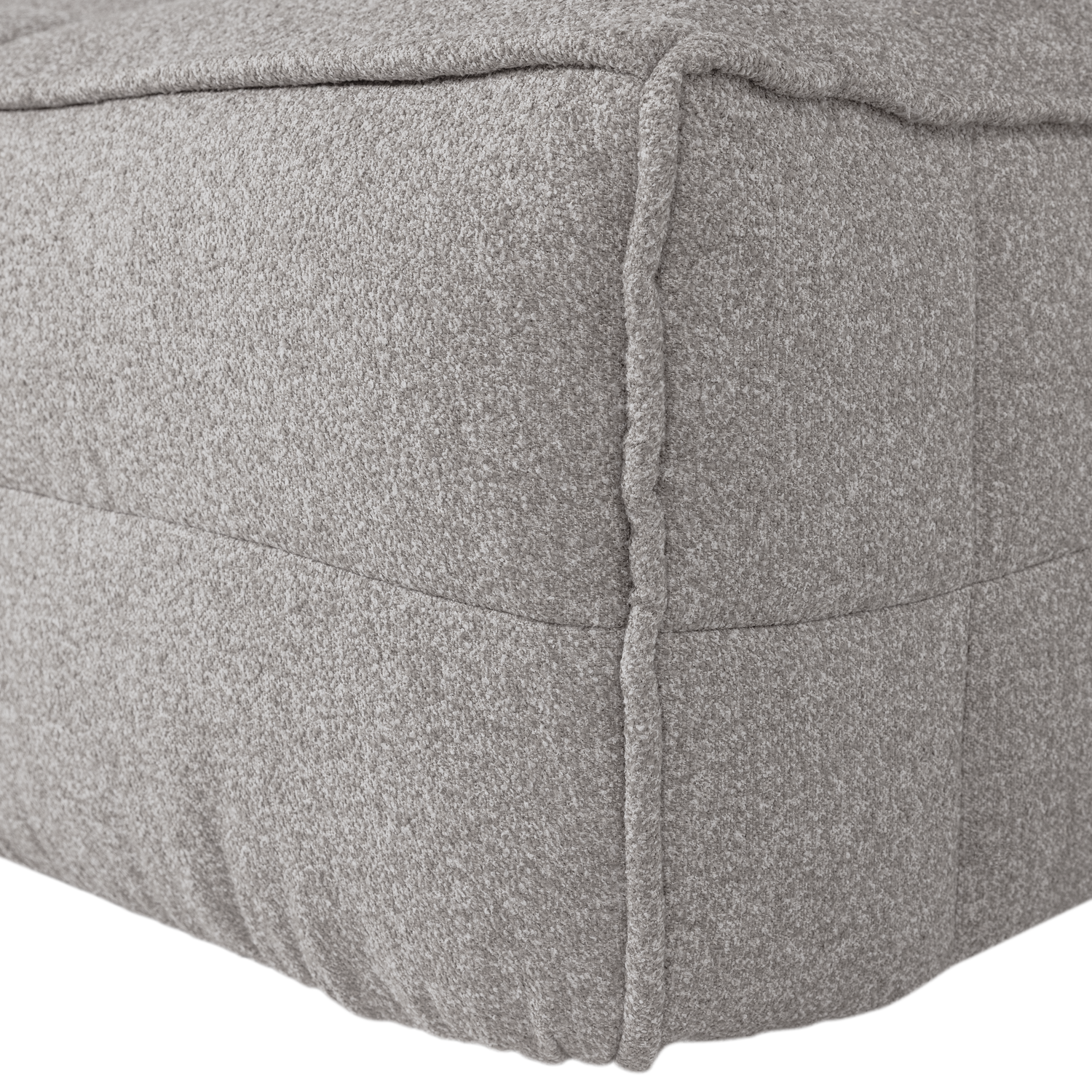 Puf CLUSTER grijs bouclé