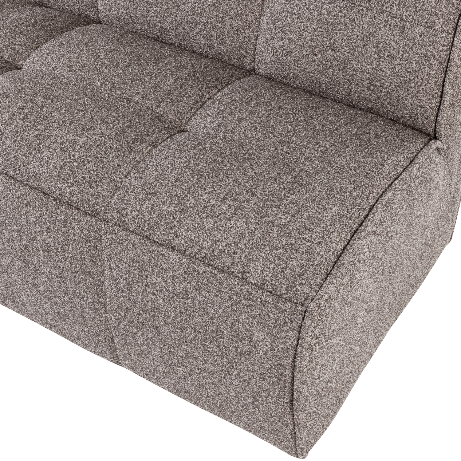 Sofa CLUSTER BENCH - moduł 3-osobowy szarobrązowy bouclé – styl nowoczesny