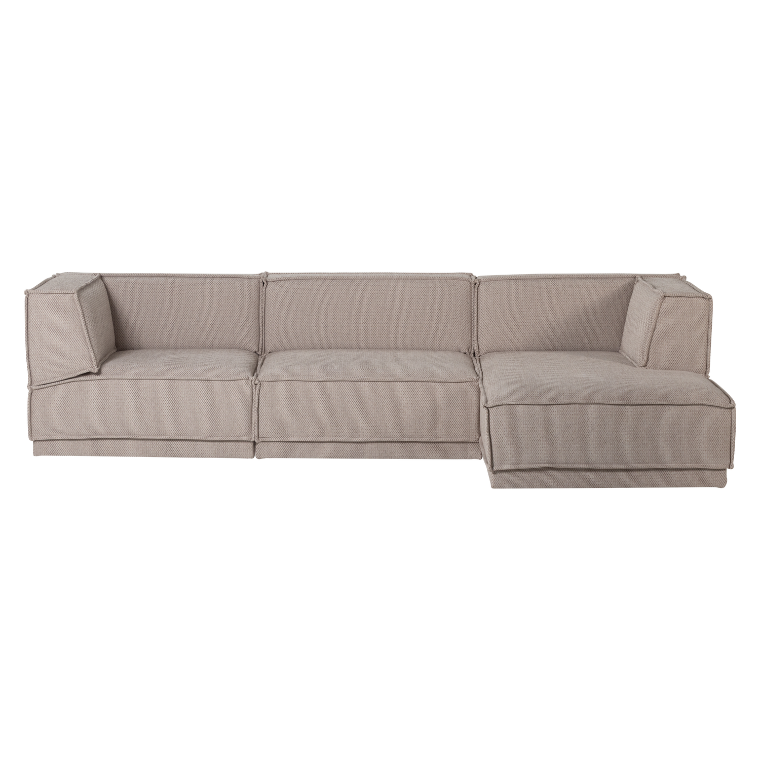 Narożnik prawostronny MANU beżowy szenil – sofa narożna