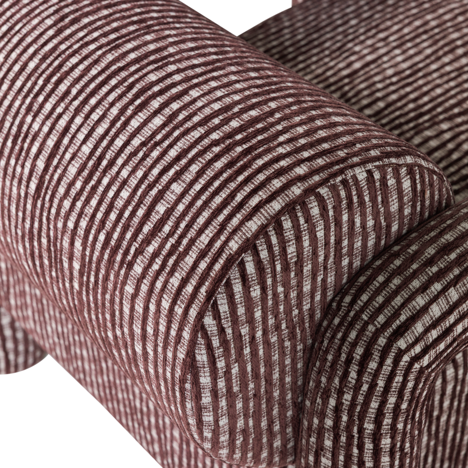Fauteuil LENNY grijs met bordeauxrood